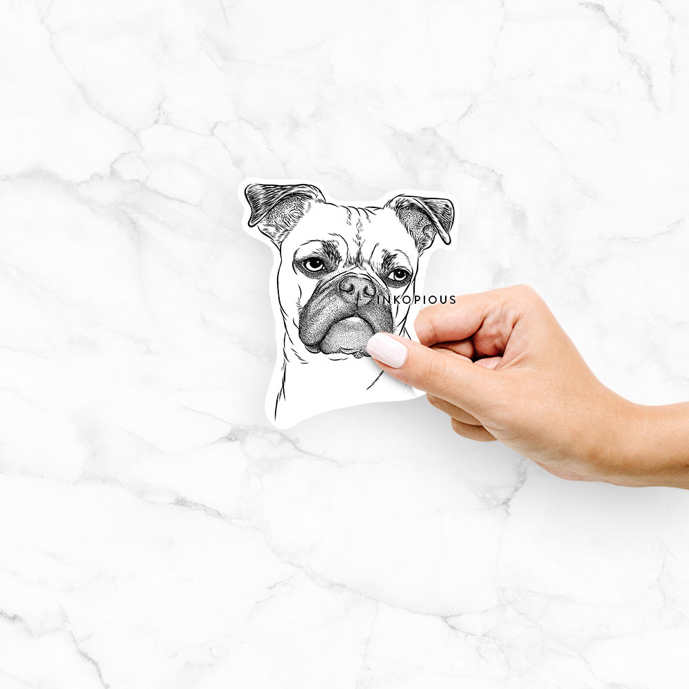 Mack the Bugg (Boston Terrier/Pug) - Decal Sticker