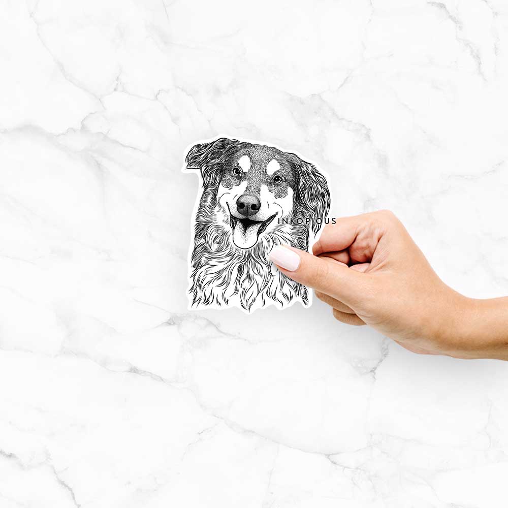 Maddie the English Shepherd - Decal Sticker