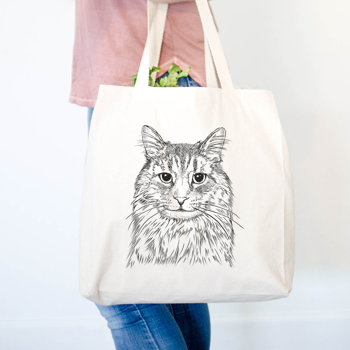 Oliver Fluff the Maine Coon Mix Cat - Tote Bag