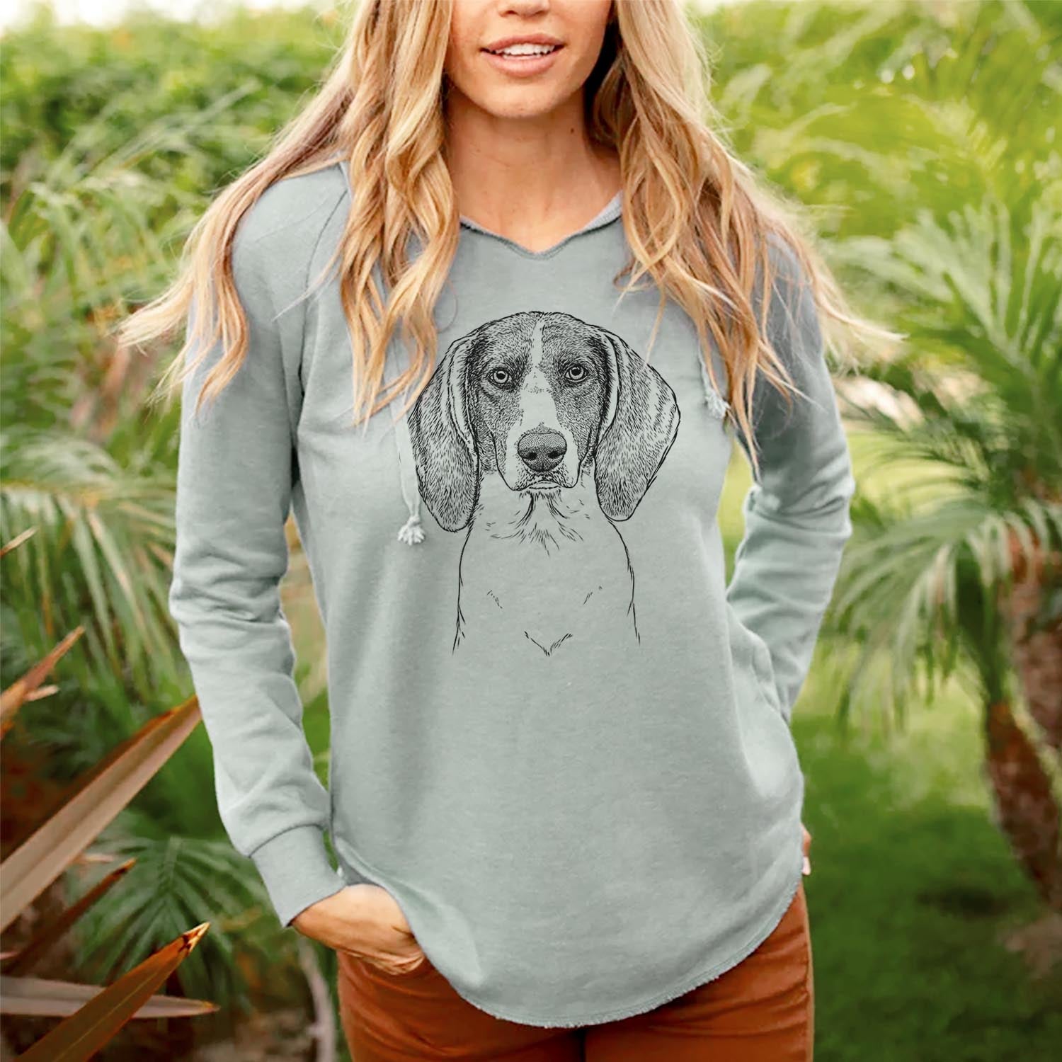 Orin the Treeing Walker Coonhound - Cali Wave Hooded Sweatshirt
