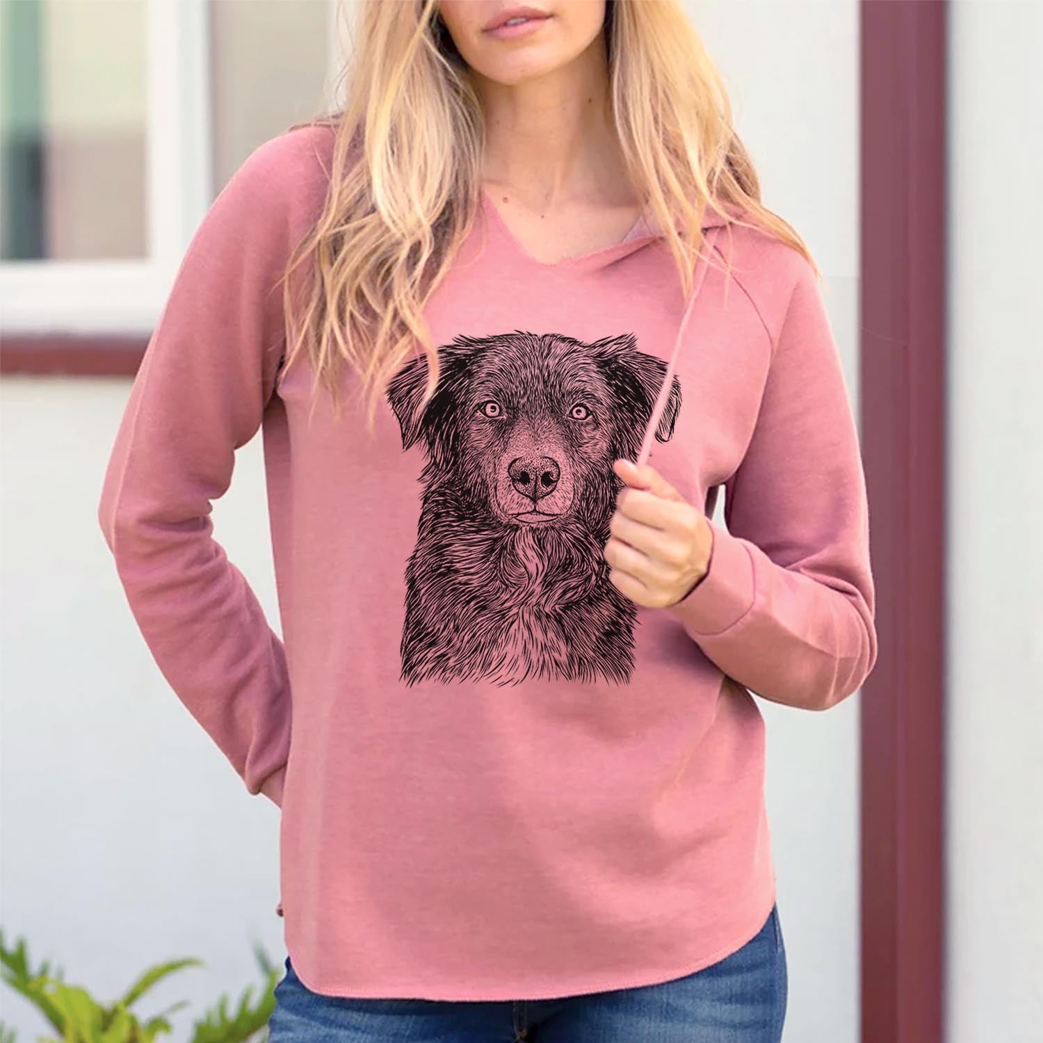 Pixel the Australian Shepherd - Cali Wave Hooded Sweatshirt