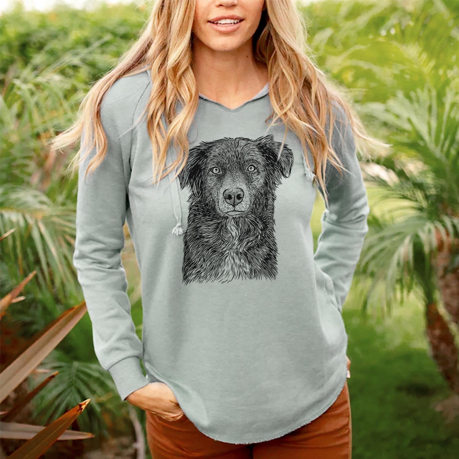 Pixel the Australian Shepherd - Cali Wave Hooded Sweatshirt