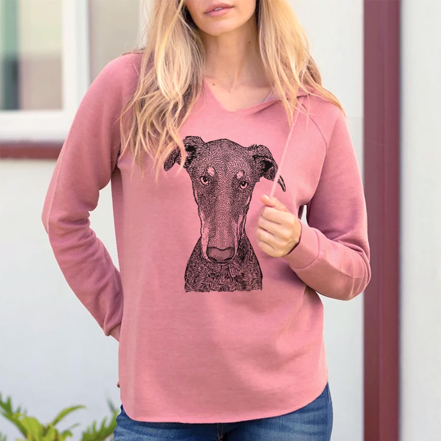 Princess Fiona the Doberman - Cali Wave Hooded Sweatshirt