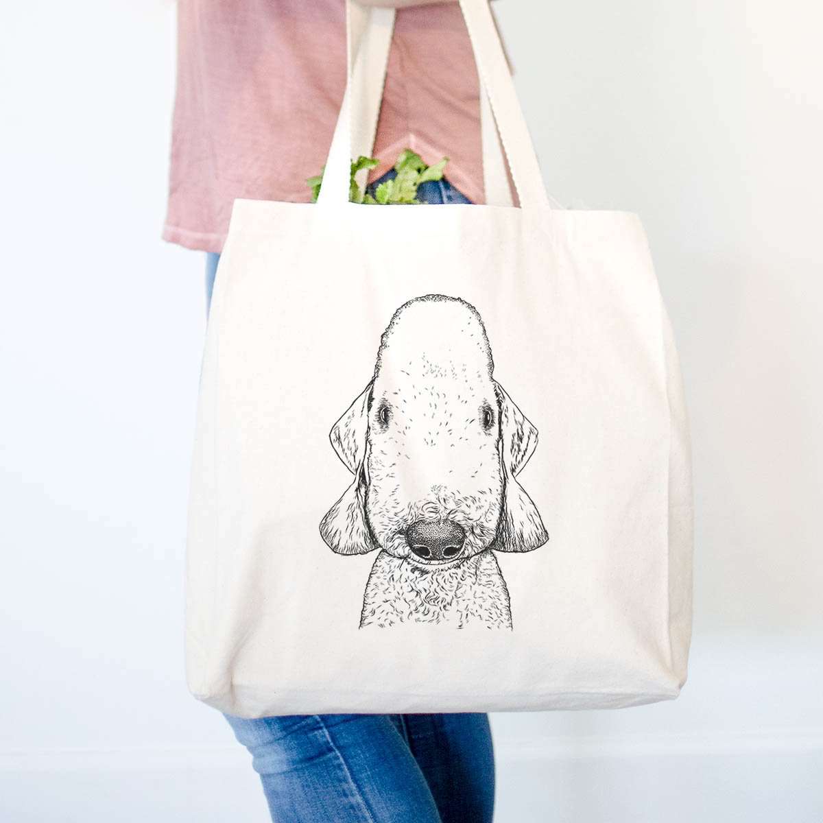 Remington the Bedlington Terrier - Tote Bag
