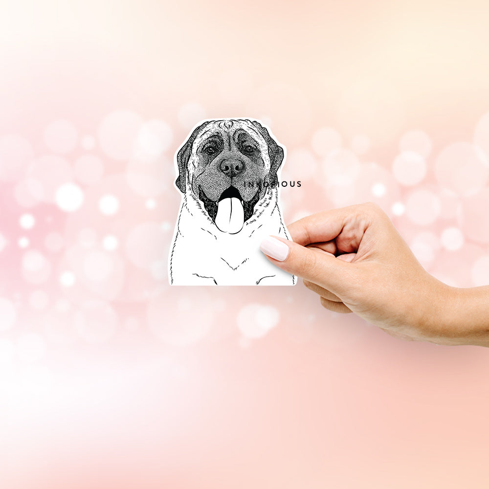 Remmie the English Mastiff - Decal Sticker