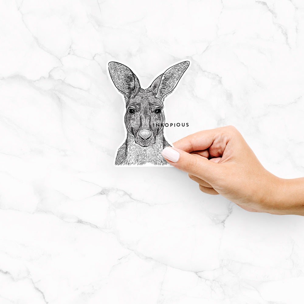 Roger the Red Kangaroo - Decal Sticker