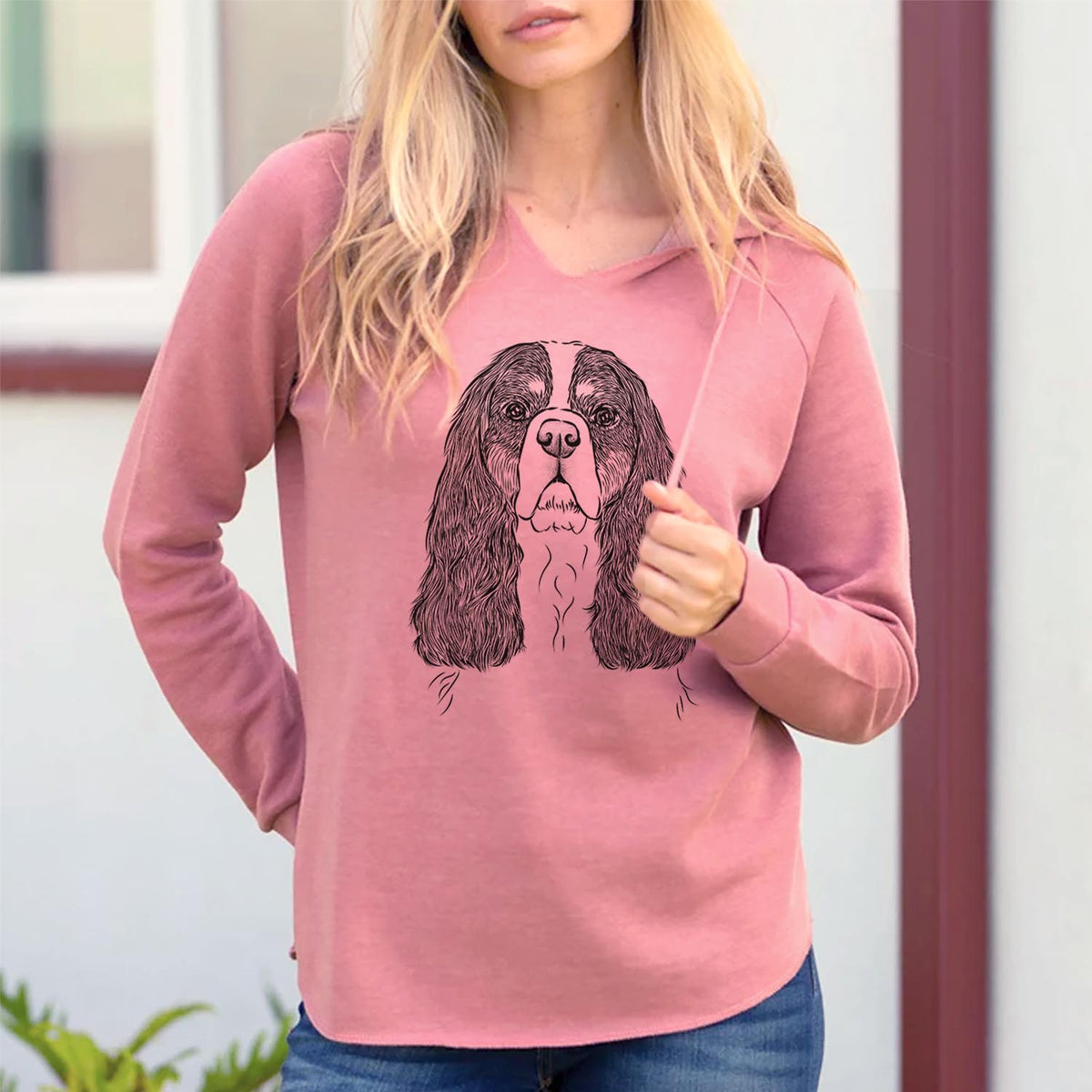 Sebastian the Cavalier King Charles Spaniel - Cali Wave Hooded Sweatshirt