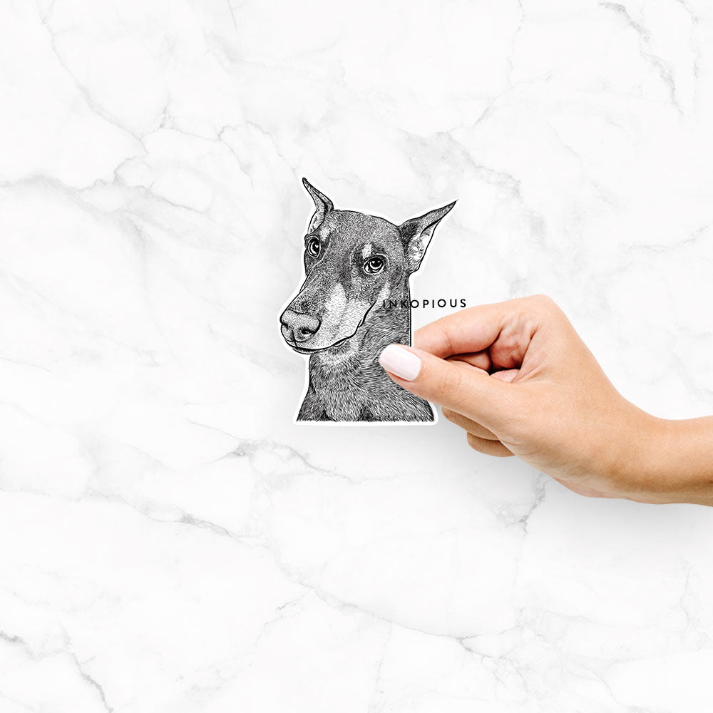 Shelby the Doberman Pinscher - Decal Sticker