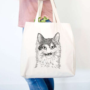 Stache the Longhaired Mustache - Tote Bag