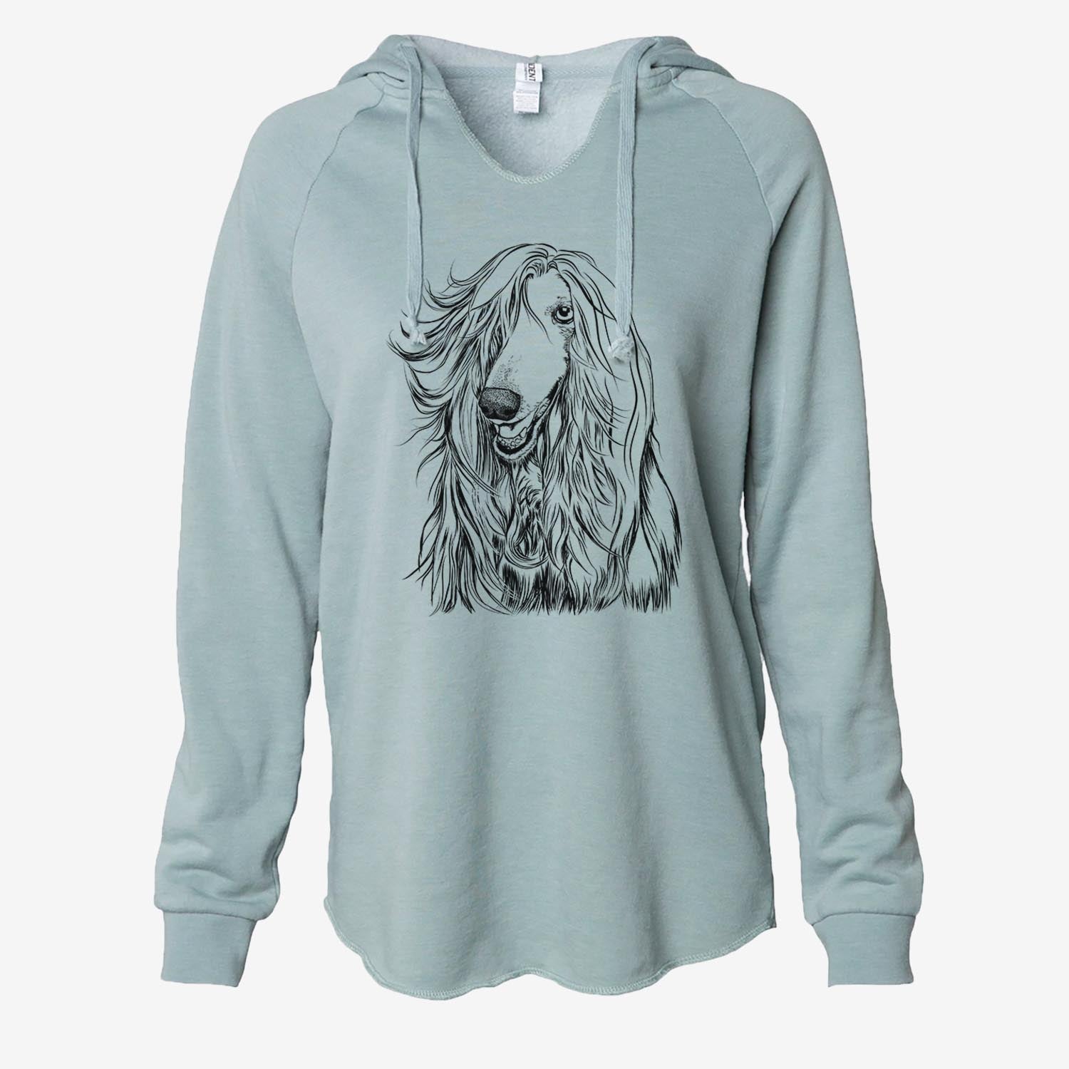 Sterling the Afghan Hound - Cali Wave Hooded Sweatshirt