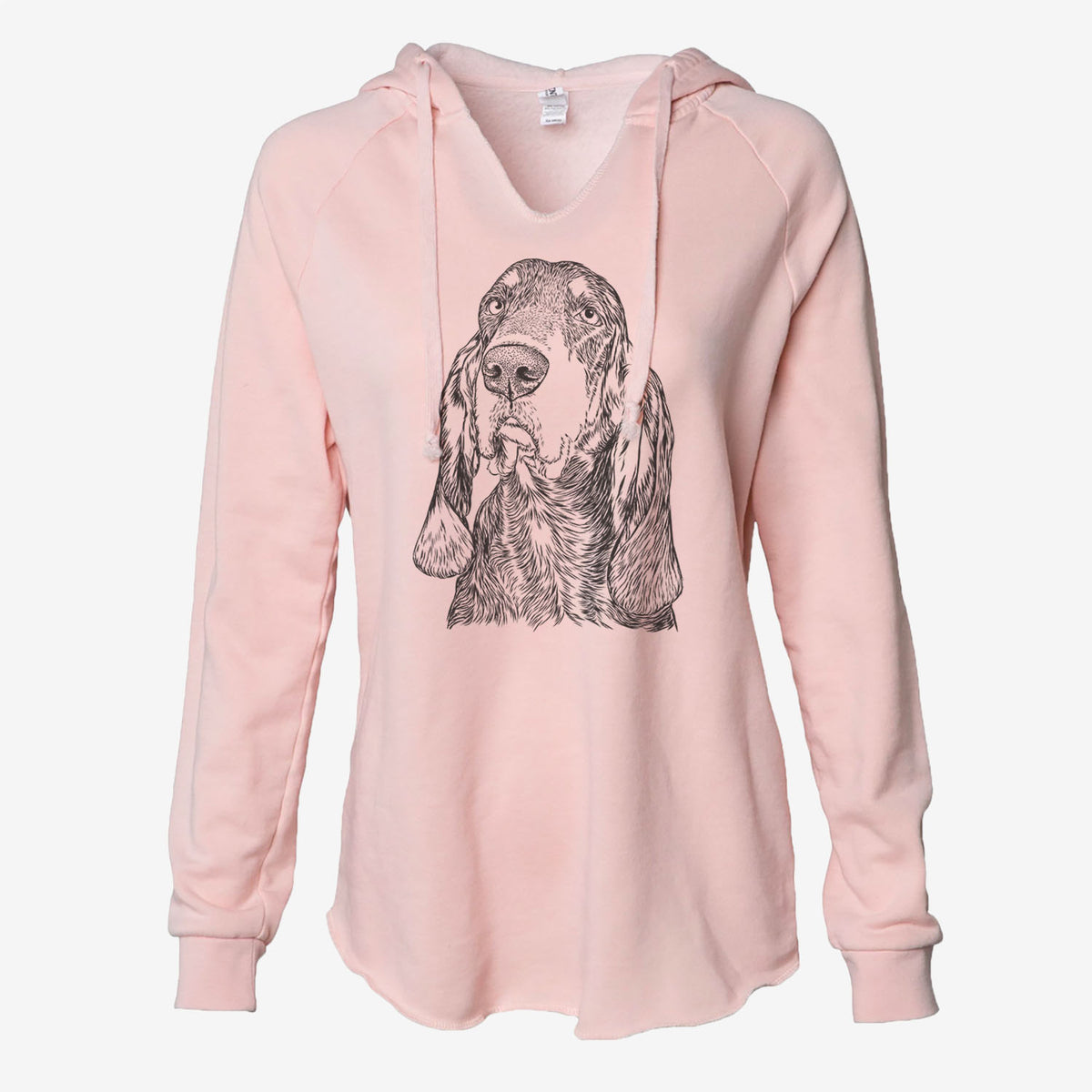 Stu the Black and Tan Coonhound - Cali Wave Hooded Sweatshirt