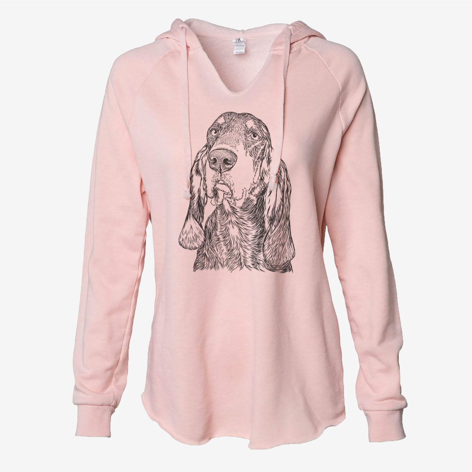 Stu the Black and Tan Coonhound - Cali Wave Hooded Sweatshirt