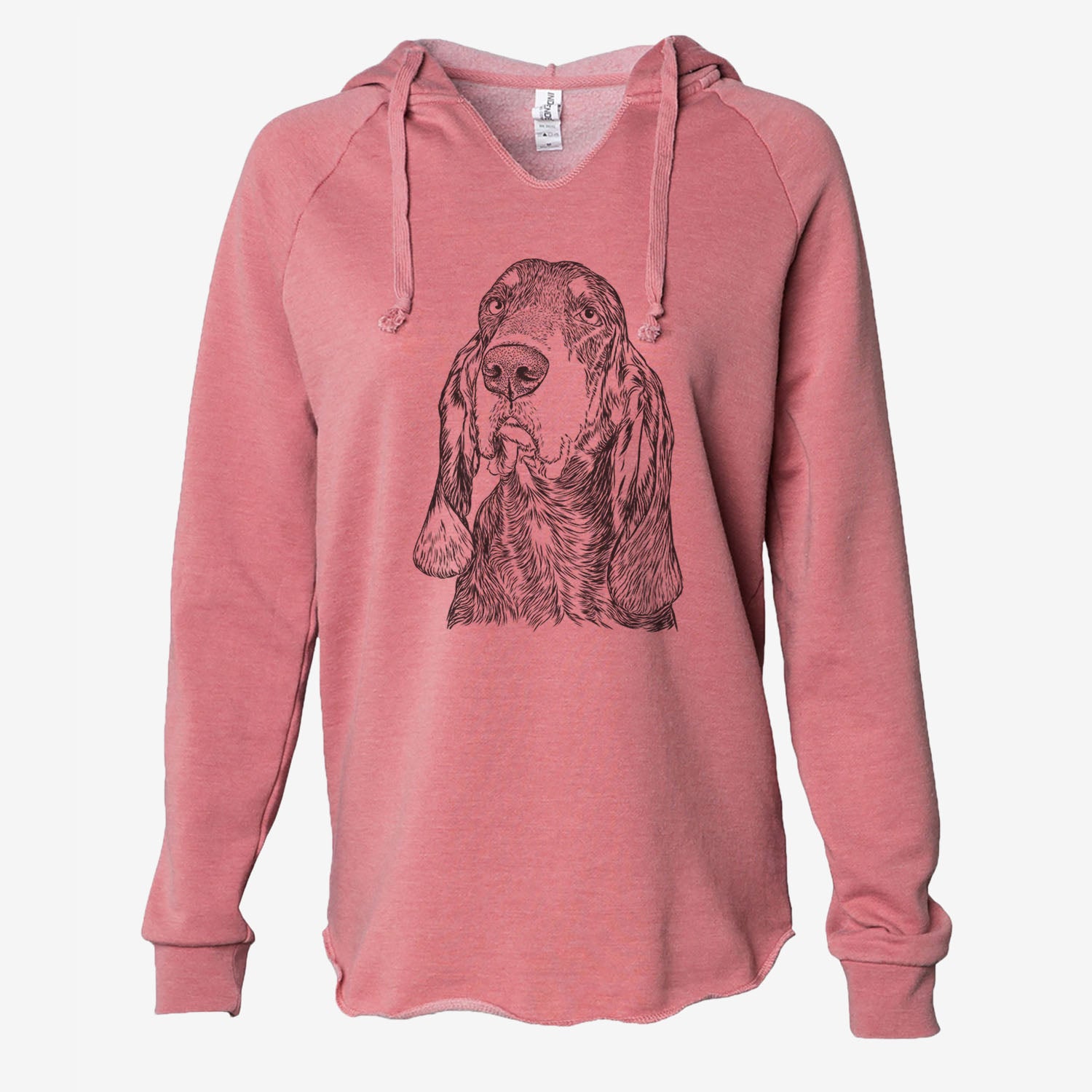 Stu the Black and Tan Coonhound - Cali Wave Hooded Sweatshirt