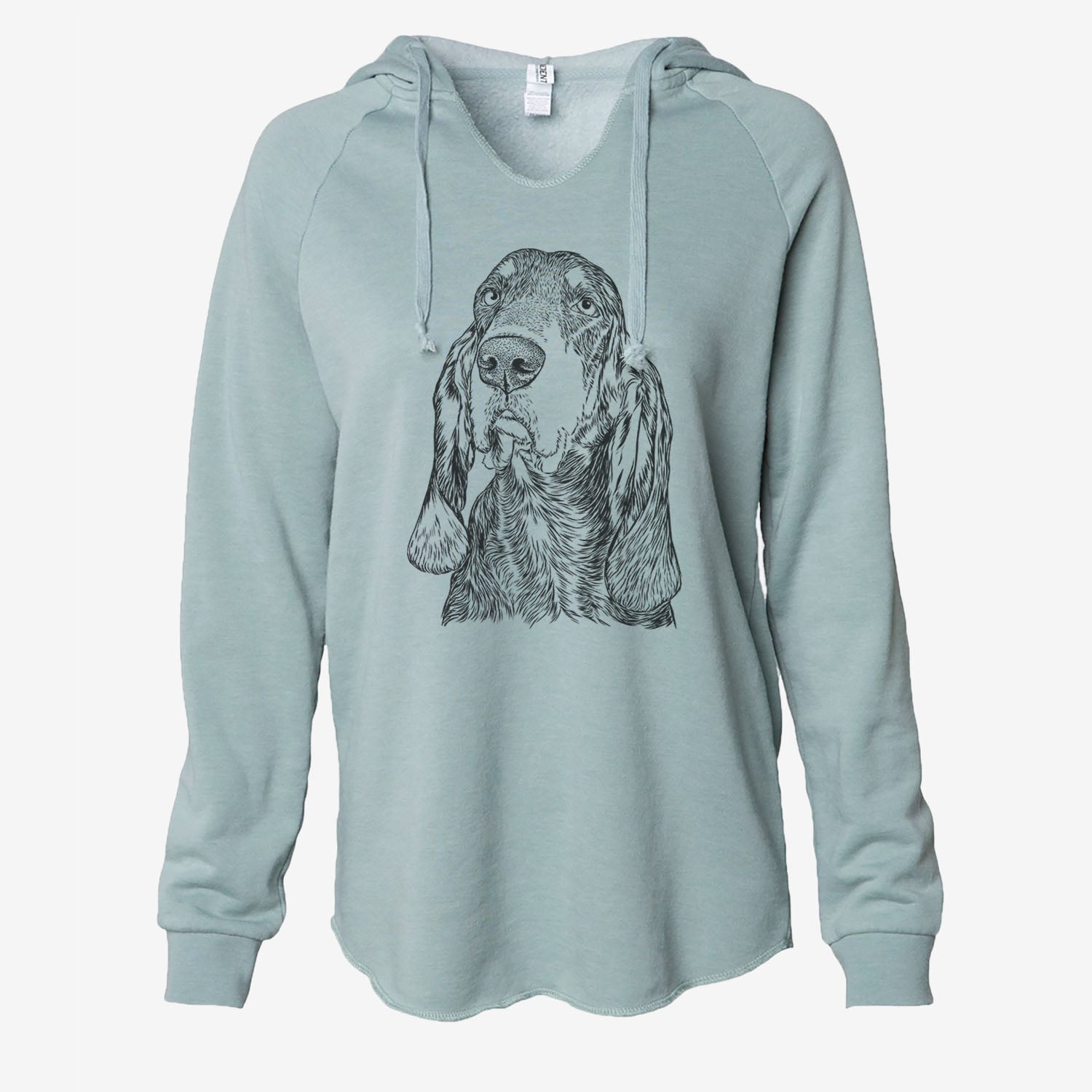 Stu the Black and Tan Coonhound - Cali Wave Hooded Sweatshirt