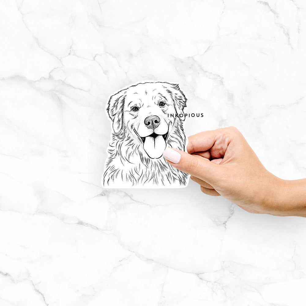 Ticket the Golden Retriever - Decal Sticker