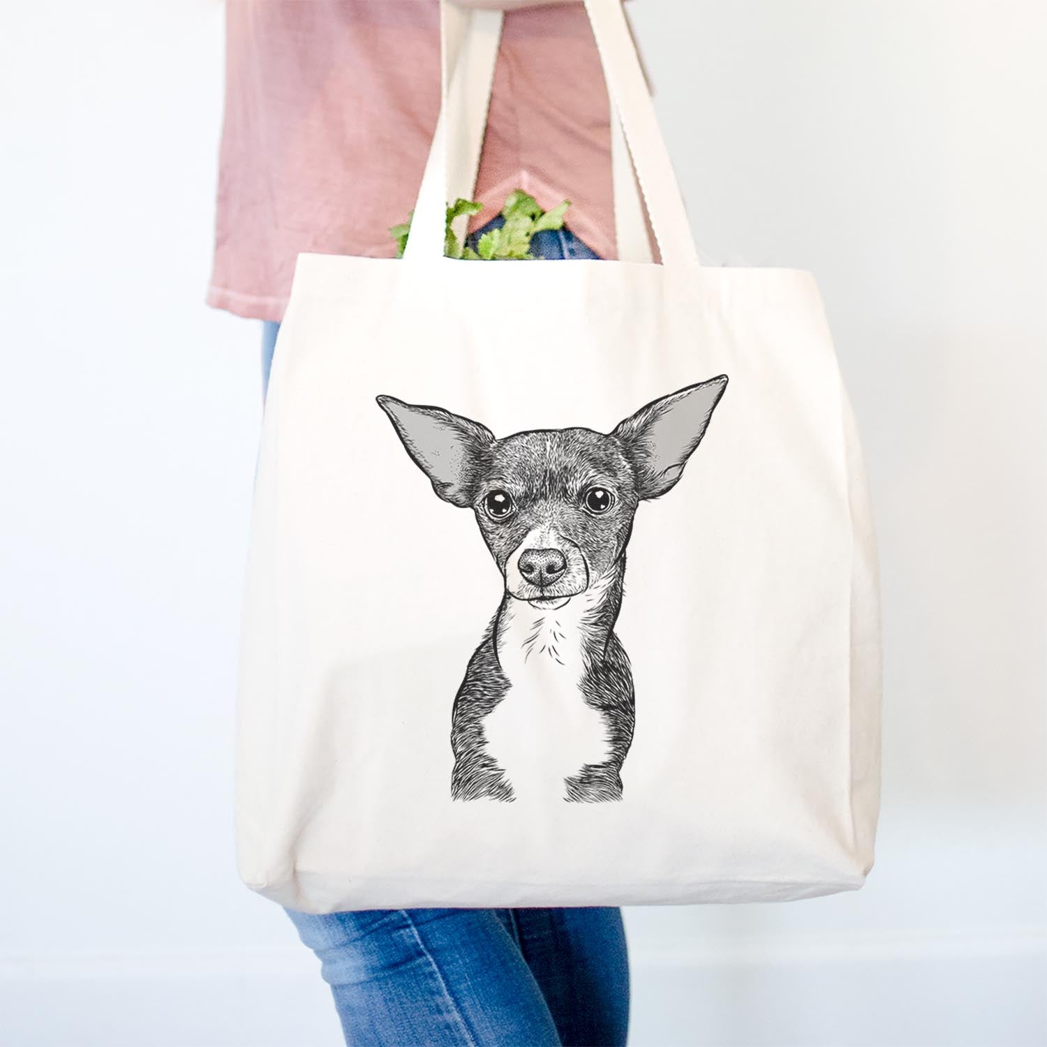 Tiny Archie the Mixed Breed - Tote Bag