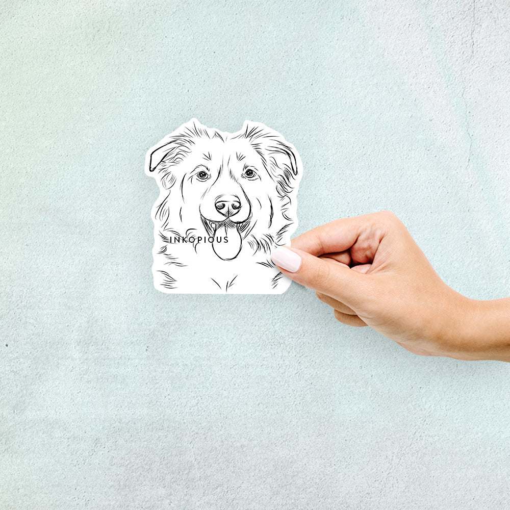 Tucker the Border Collie/Shepherd - Decal Sticker