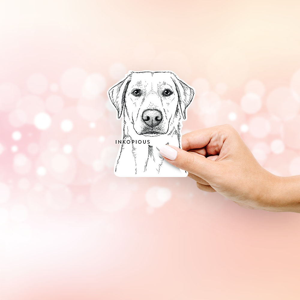 Zoe the Yellow Lab - Decal Sticker