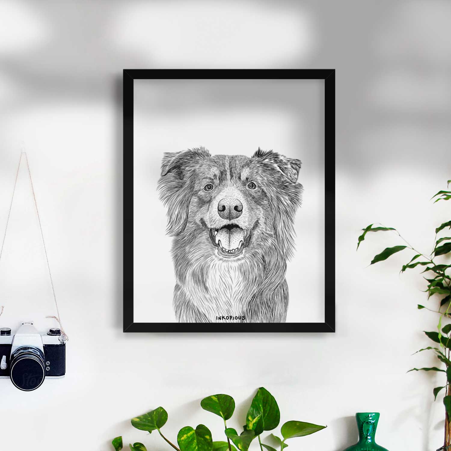Aussie Parker the Australian Shepherd Art Print