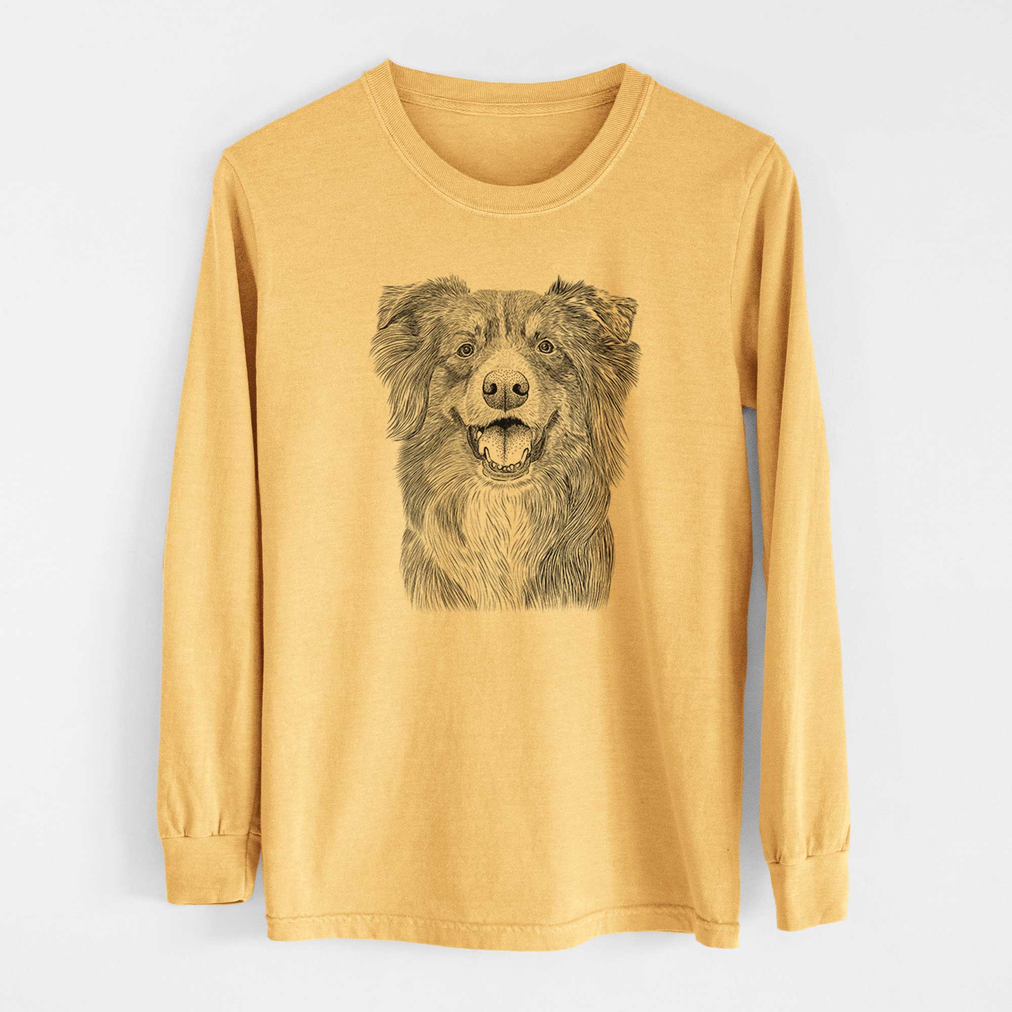 Bare Aussie Parker the Australian Shepherd - Heavyweight 100% Cotton Long Sleeve