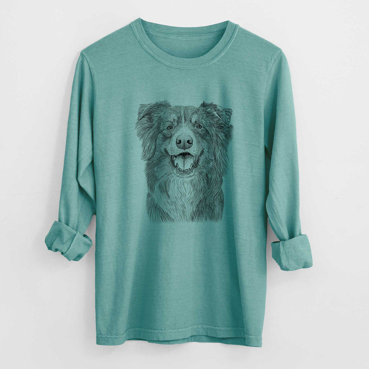 Bare Aussie Parker the Australian Shepherd - Heavyweight 100% Cotton Long Sleeve