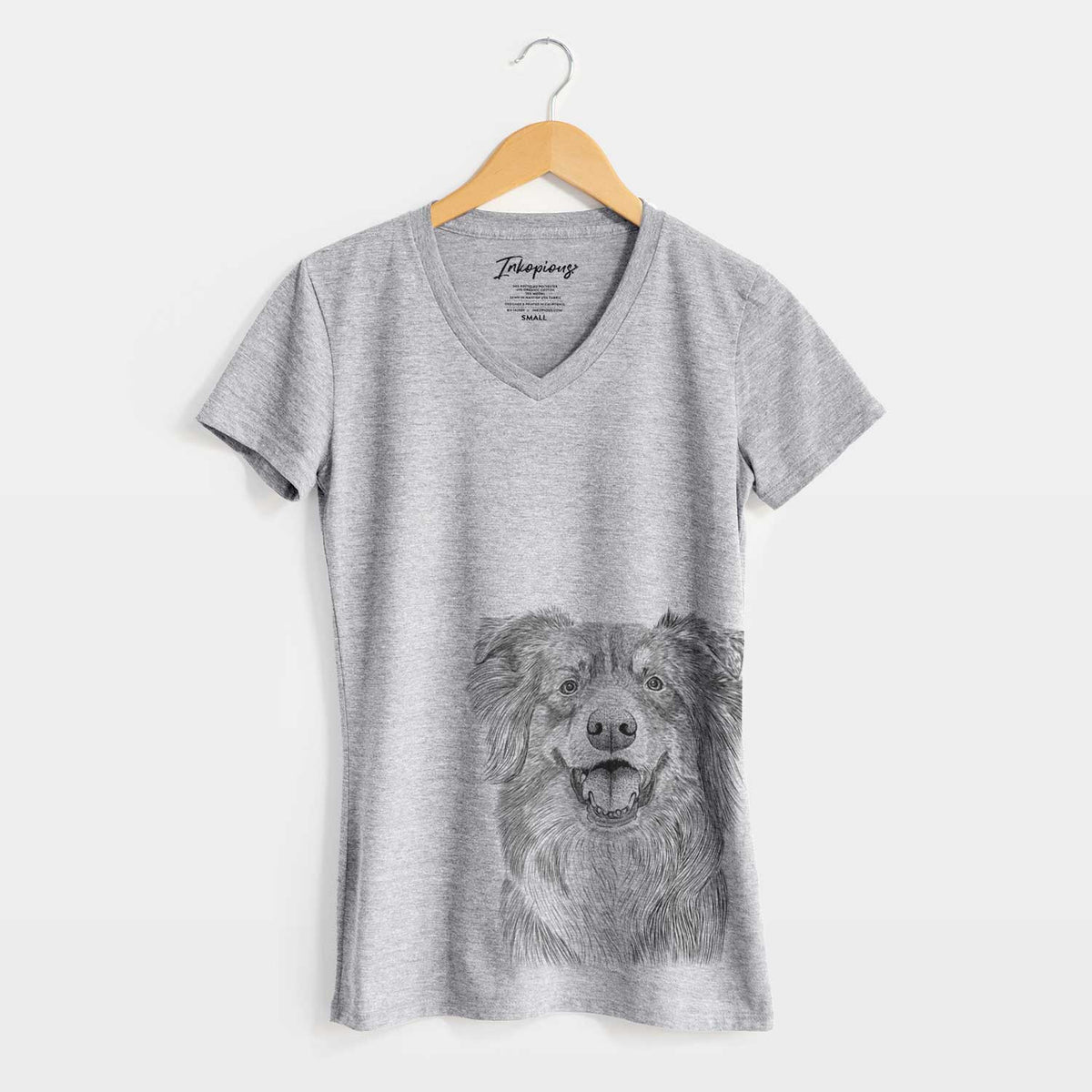 Bare Aussie Parker the Australian Shepherd - Women's V-neck Shirt