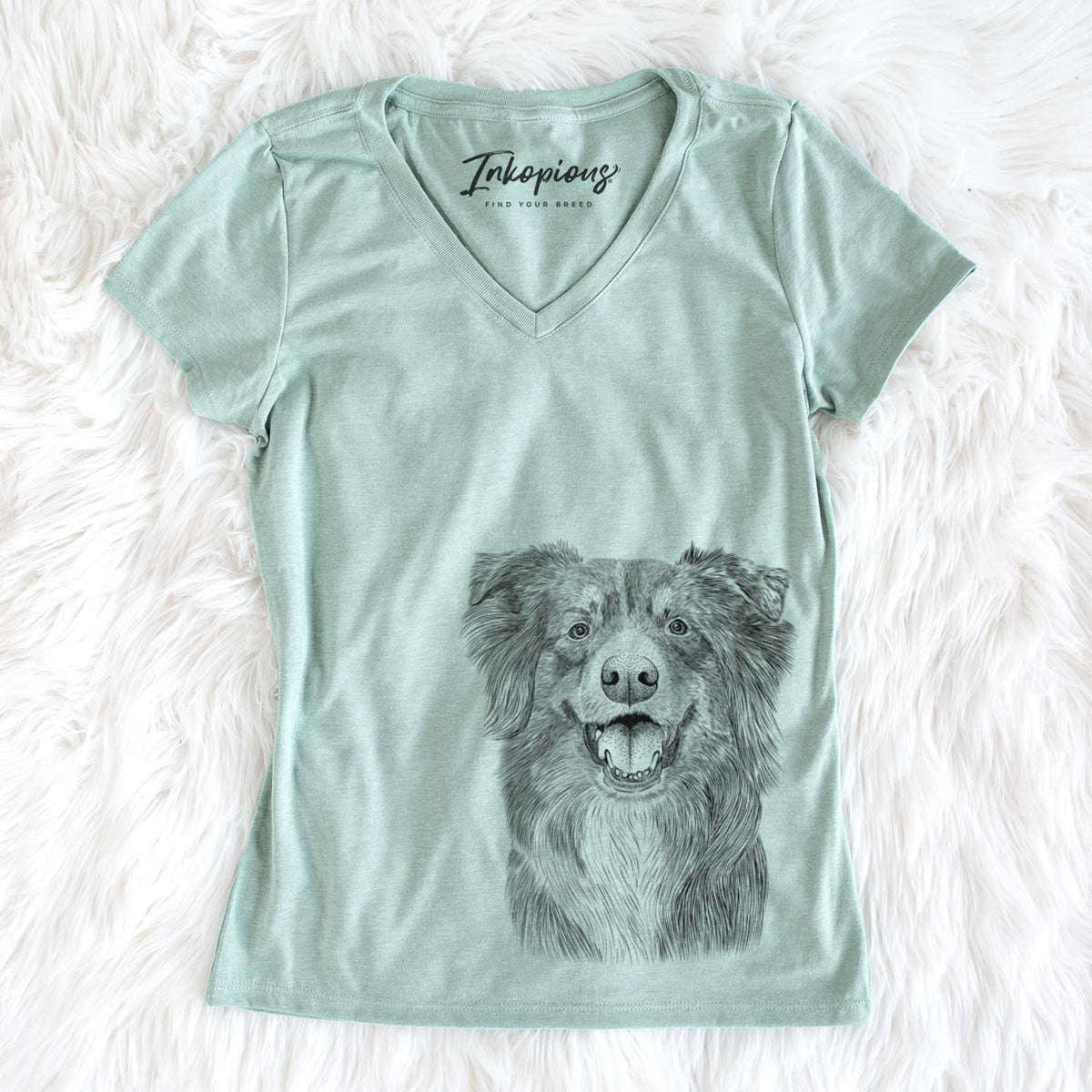 Bare Aussie Parker the Australian Shepherd - Women's V-neck Shirt