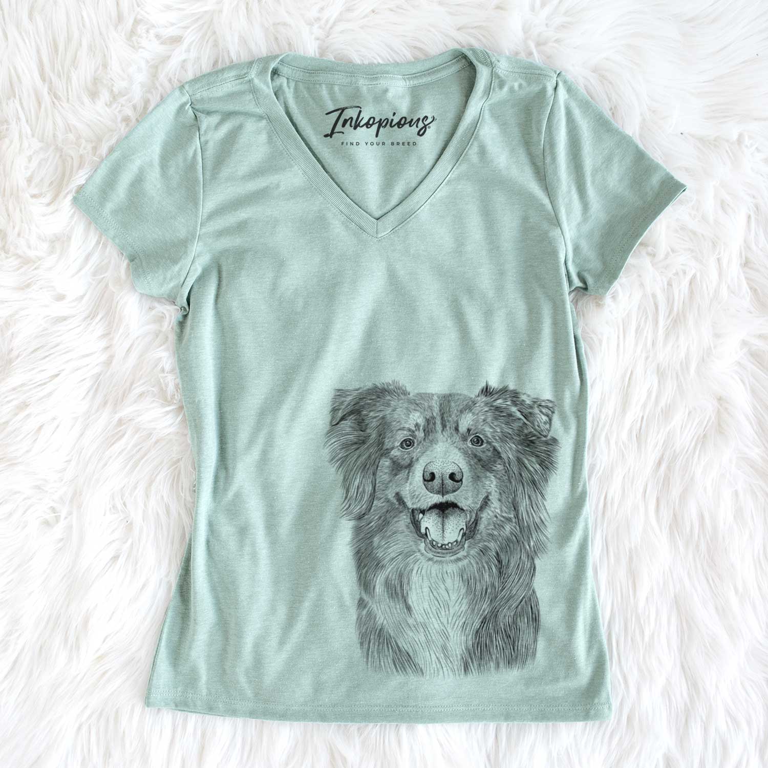 Bare Aussie Parker the Australian Shepherd - Women's V-neck Shirt