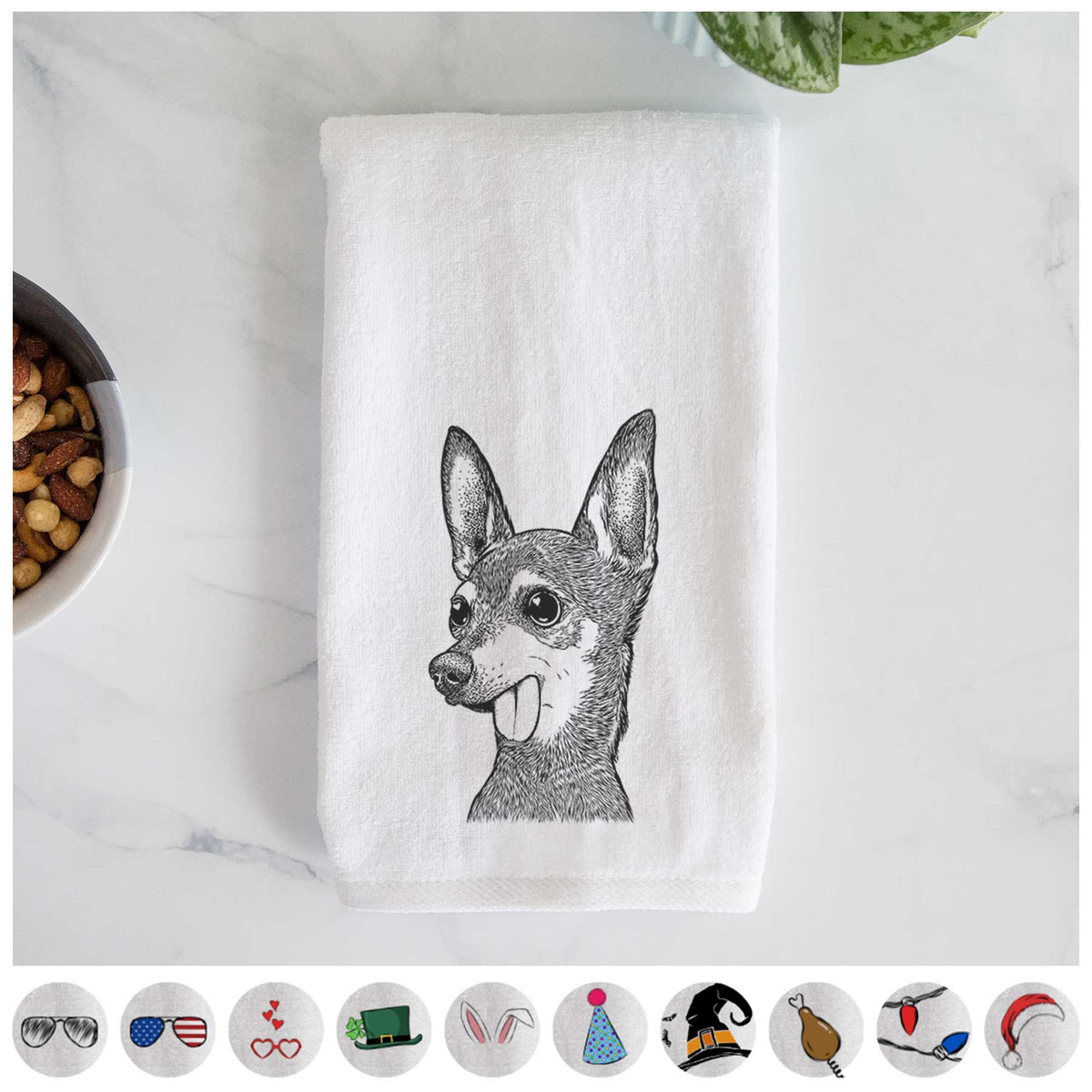 Aaron the Chihuahua Decorative Hand Towel