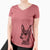 Bare Aaron the Chihuahua - Women's V-neck Shirt