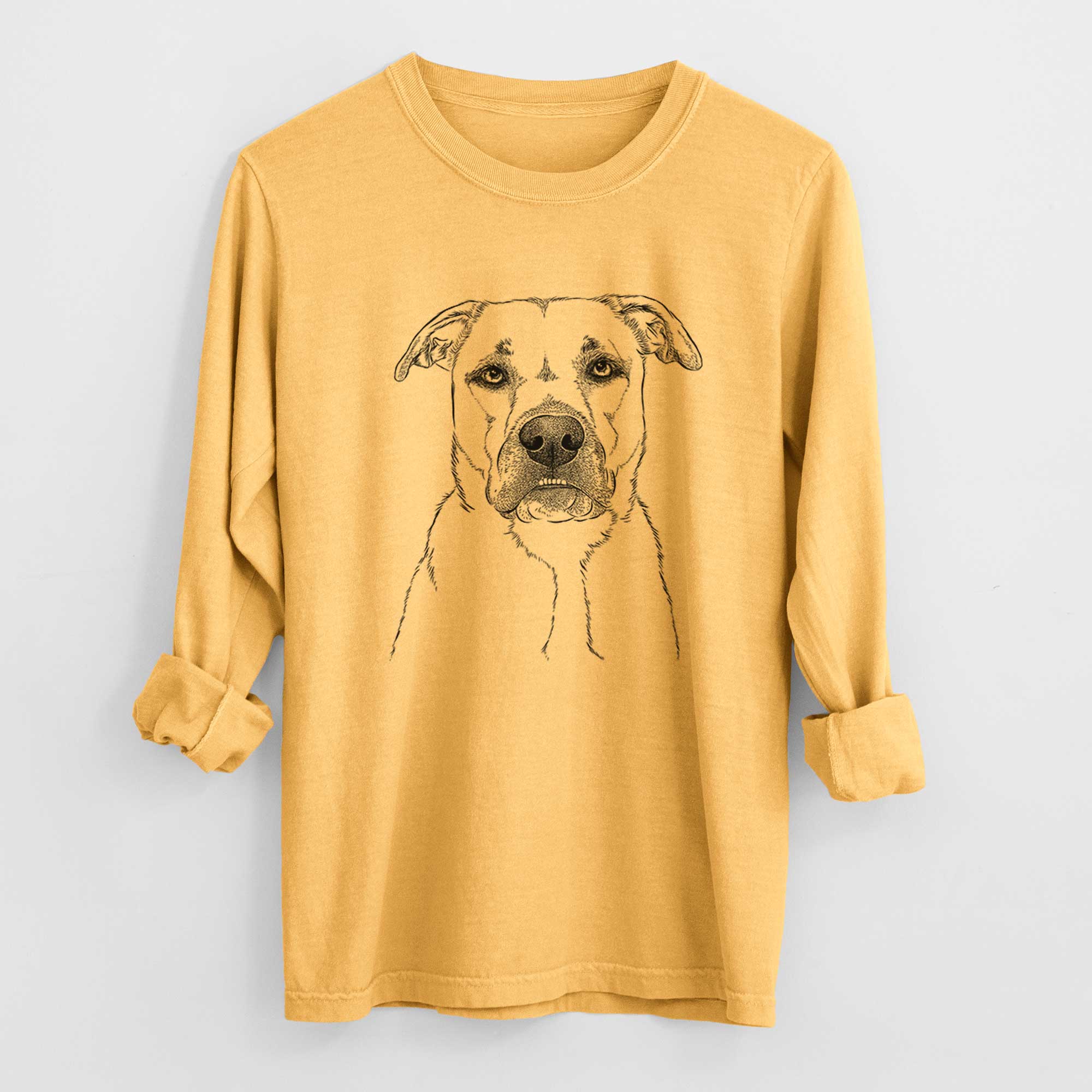 Bare Abby the Boxer Beagle Mix - Heavyweight 100% Cotton Long Sleeve