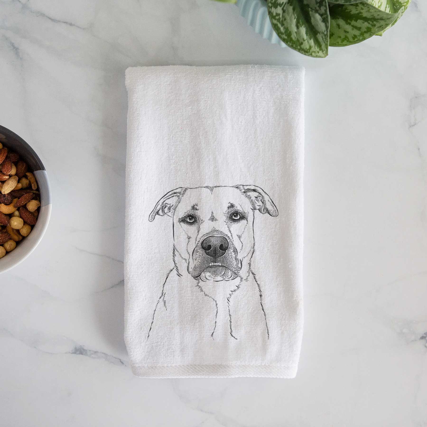 Abby the Boxer Beagle Mix Decorative Hand Towel