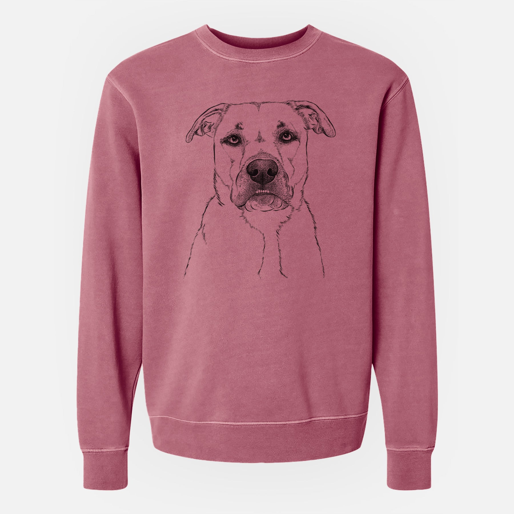 Bare Abby the Boxer Beagle Mix - Unisex Pigment Dyed Crew Sweatshirt