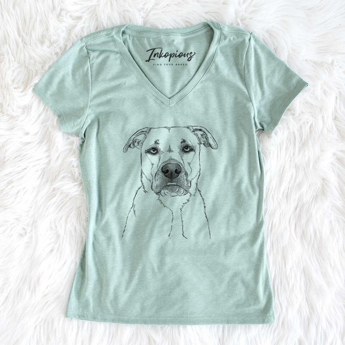 Bare Abby the Boxer Beagle Mix - Women&#39;s V-neck Shirt