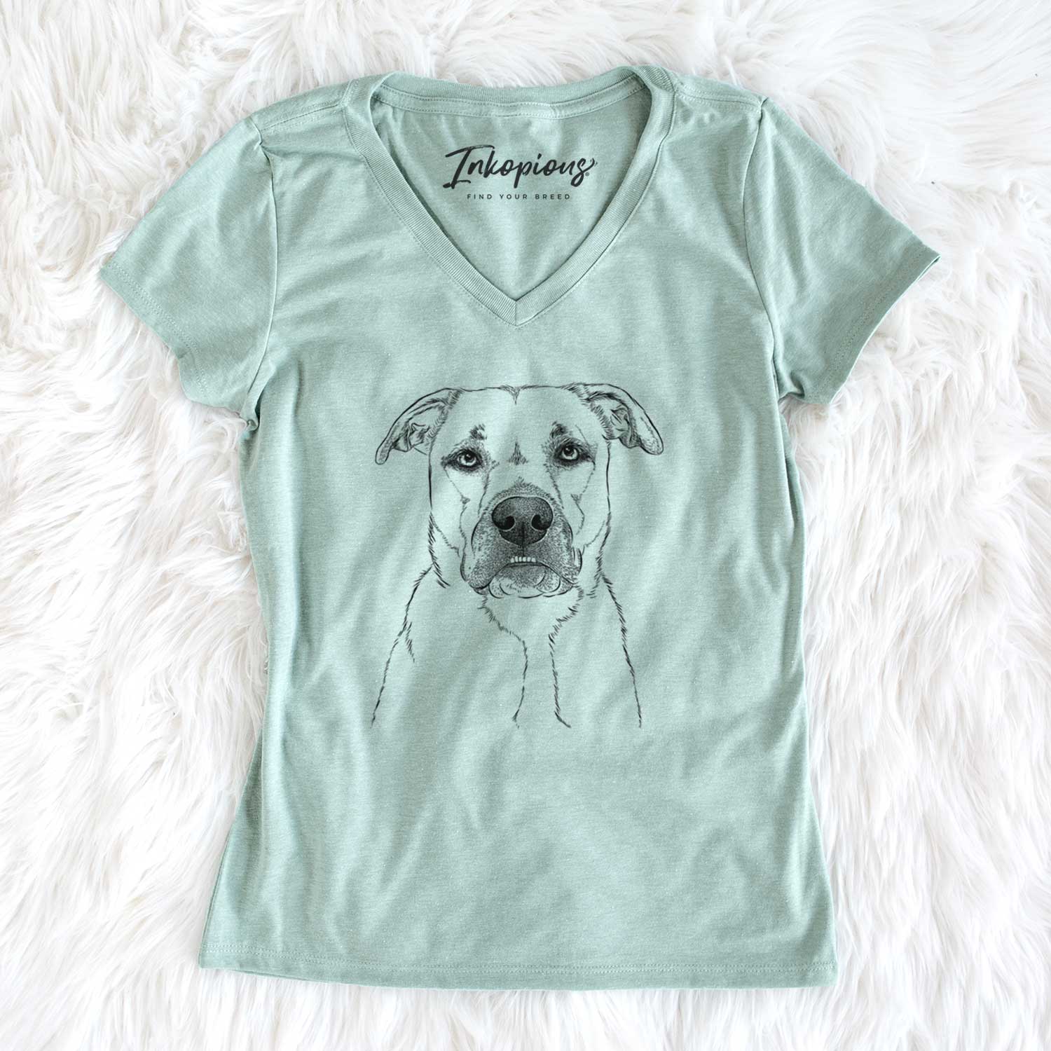 Bare Abby the Boxer Beagle Mix - Women's V-neck Shirt