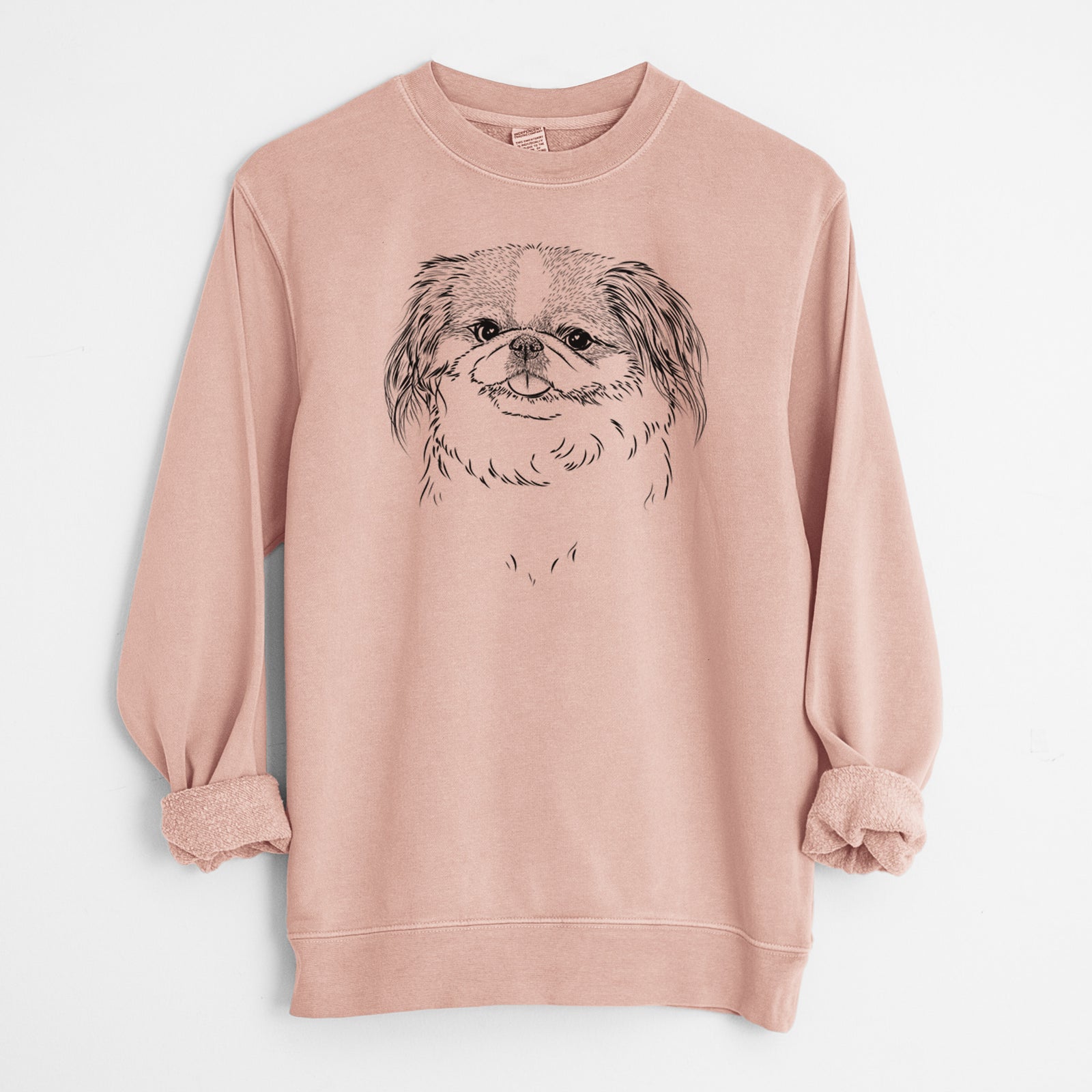 Bare Abra Bean the Pekingese - Unisex Pigment Dyed Crew Sweatshirt