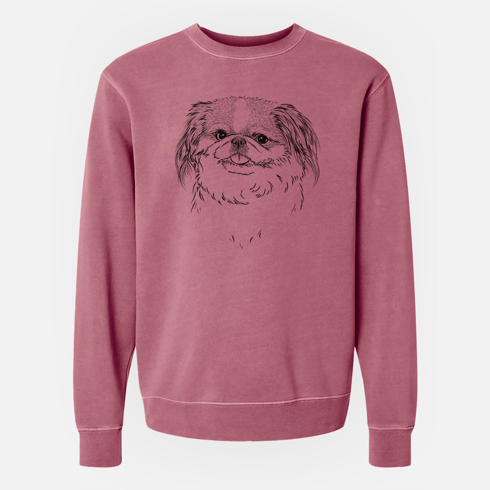 Bare Abra Bean the Pekingese - Unisex Pigment Dyed Crew Sweatshirt