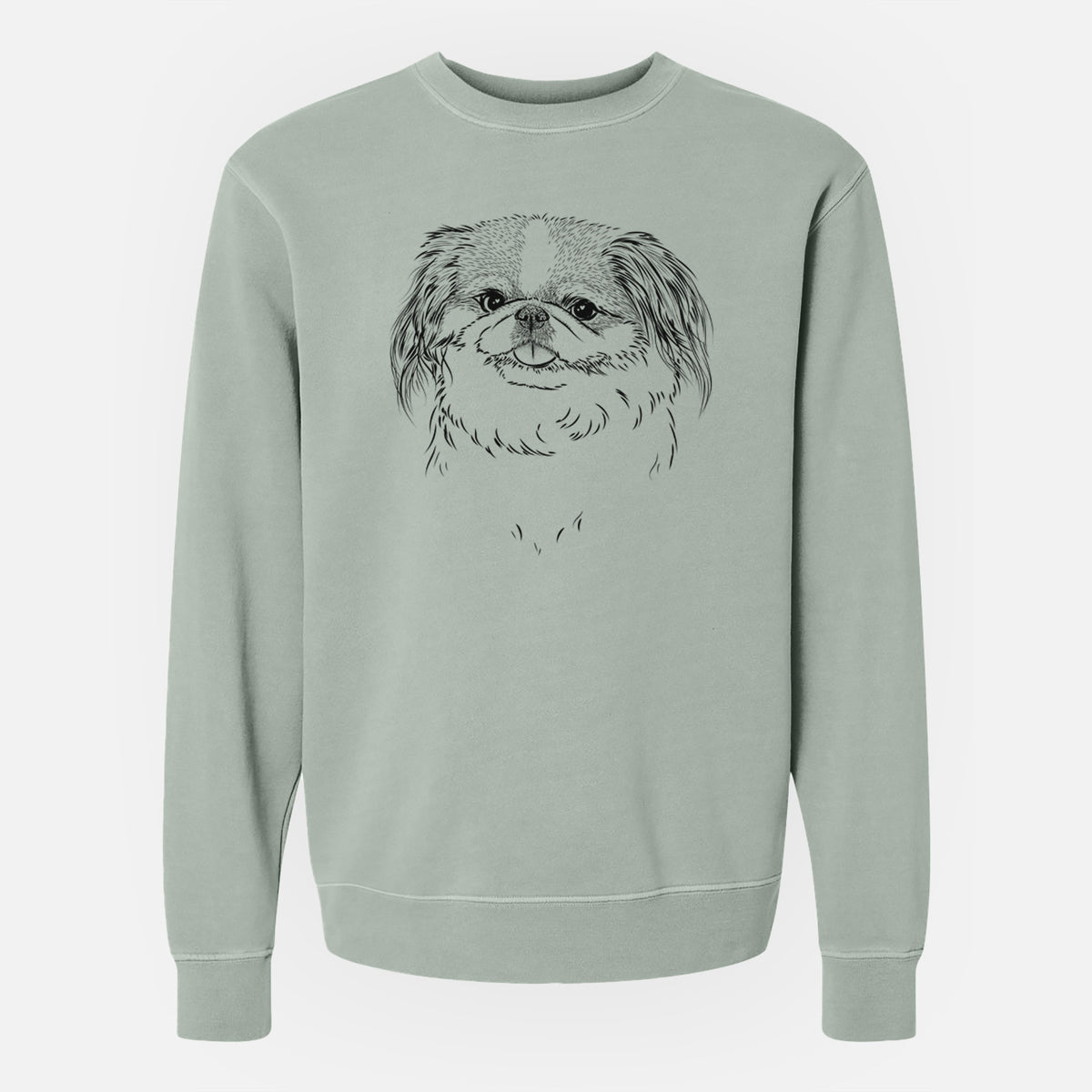 Bare Abra Bean the Pekingese - Unisex Pigment Dyed Crew Sweatshirt