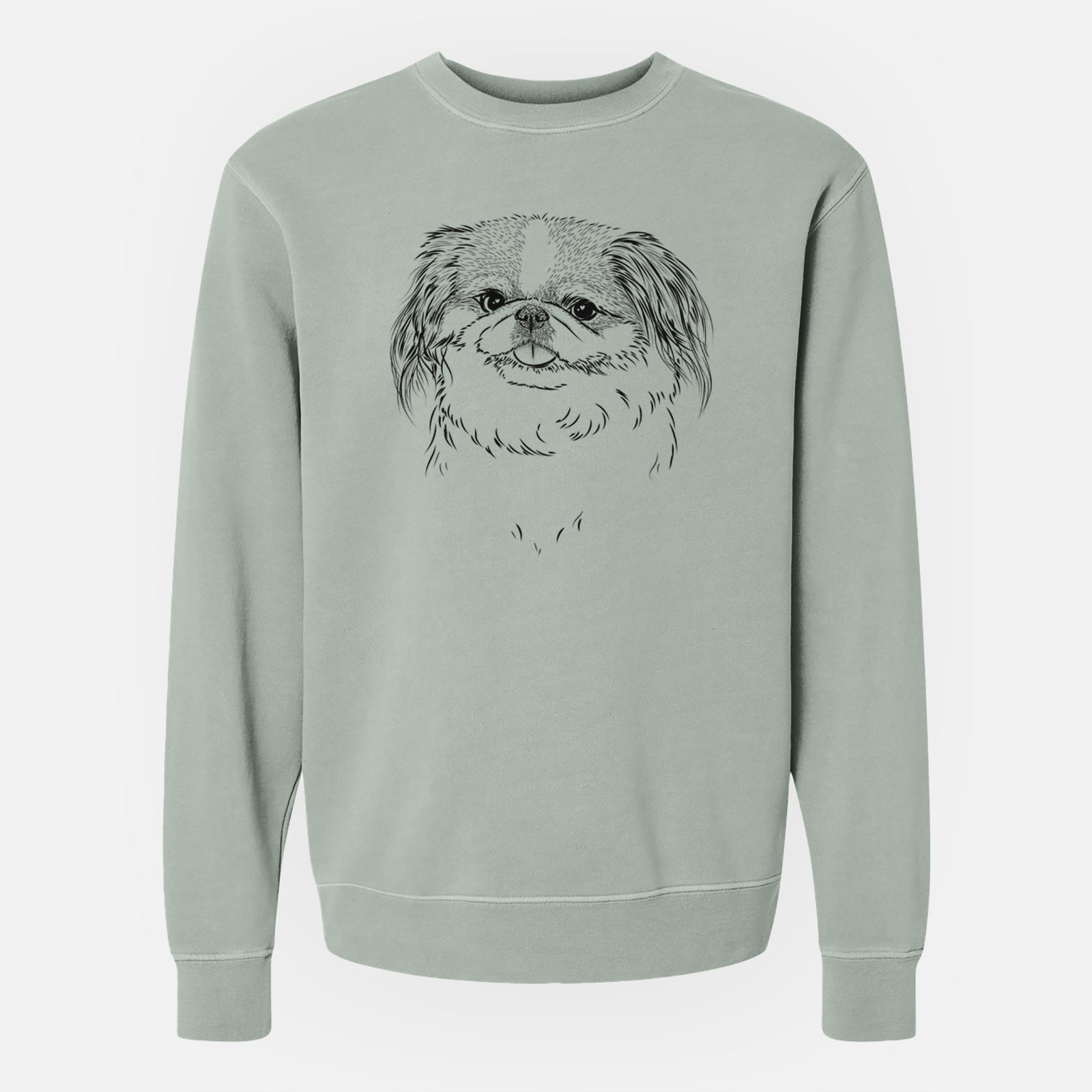 Bare Abra Bean the Pekingese - Unisex Pigment Dyed Crew Sweatshirt
