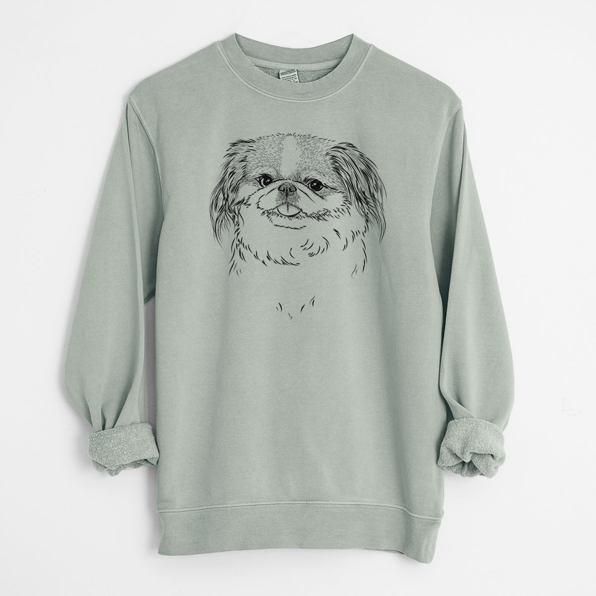 Bare Abra Bean the Pekingese - Unisex Pigment Dyed Crew Sweatshirt