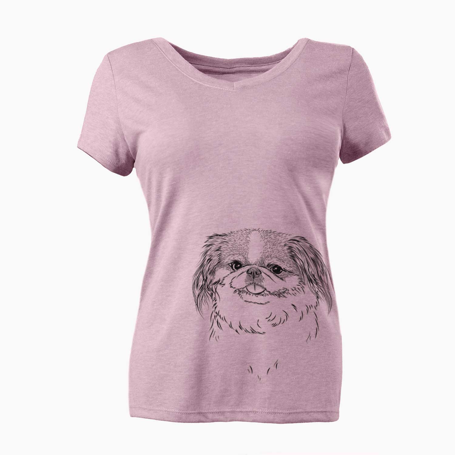 Bare Abra Bean the Pekingese - Women's V-neck Shirt