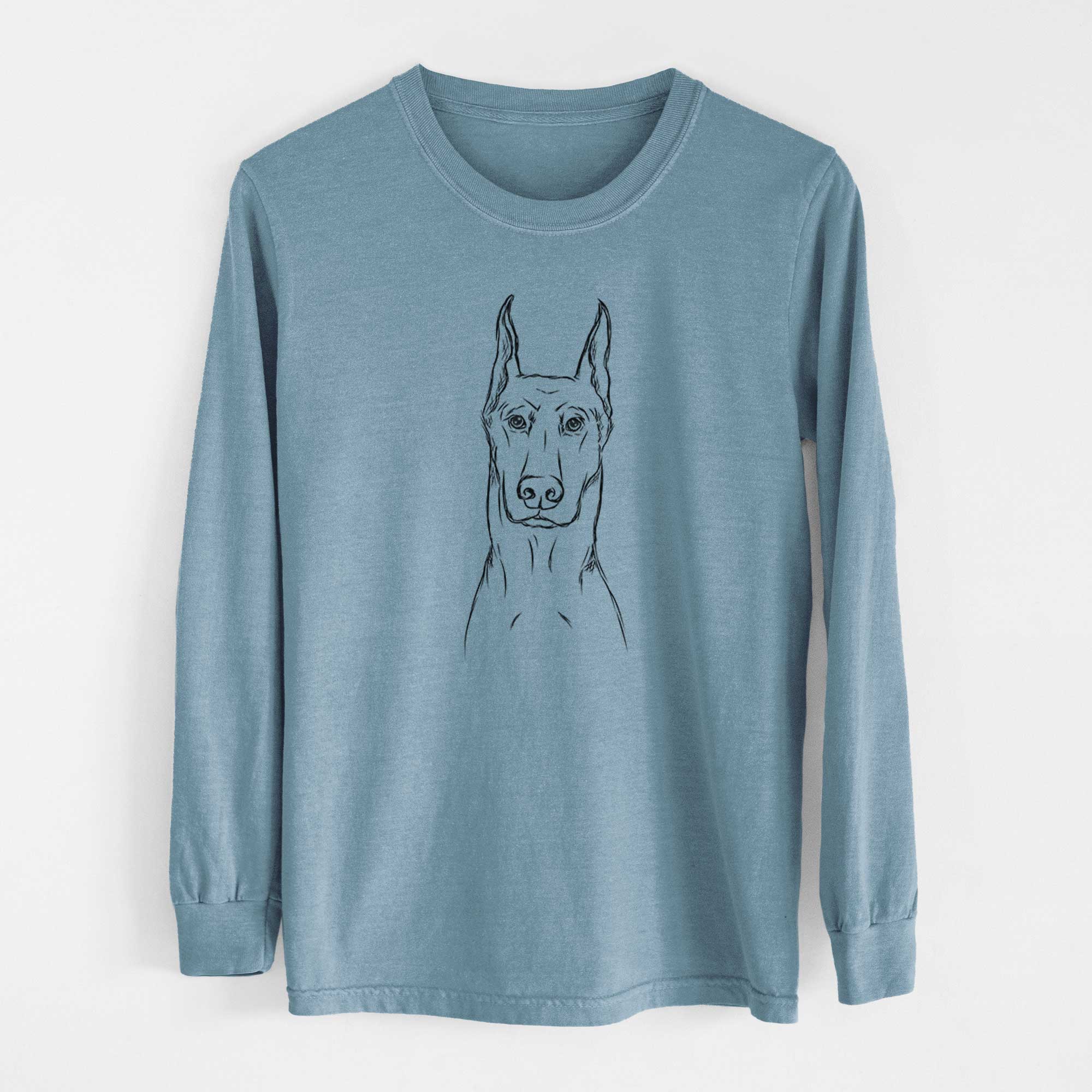 Bare Ace the Doberman Pinscher - Heavyweight 100% Cotton Long Sleeve