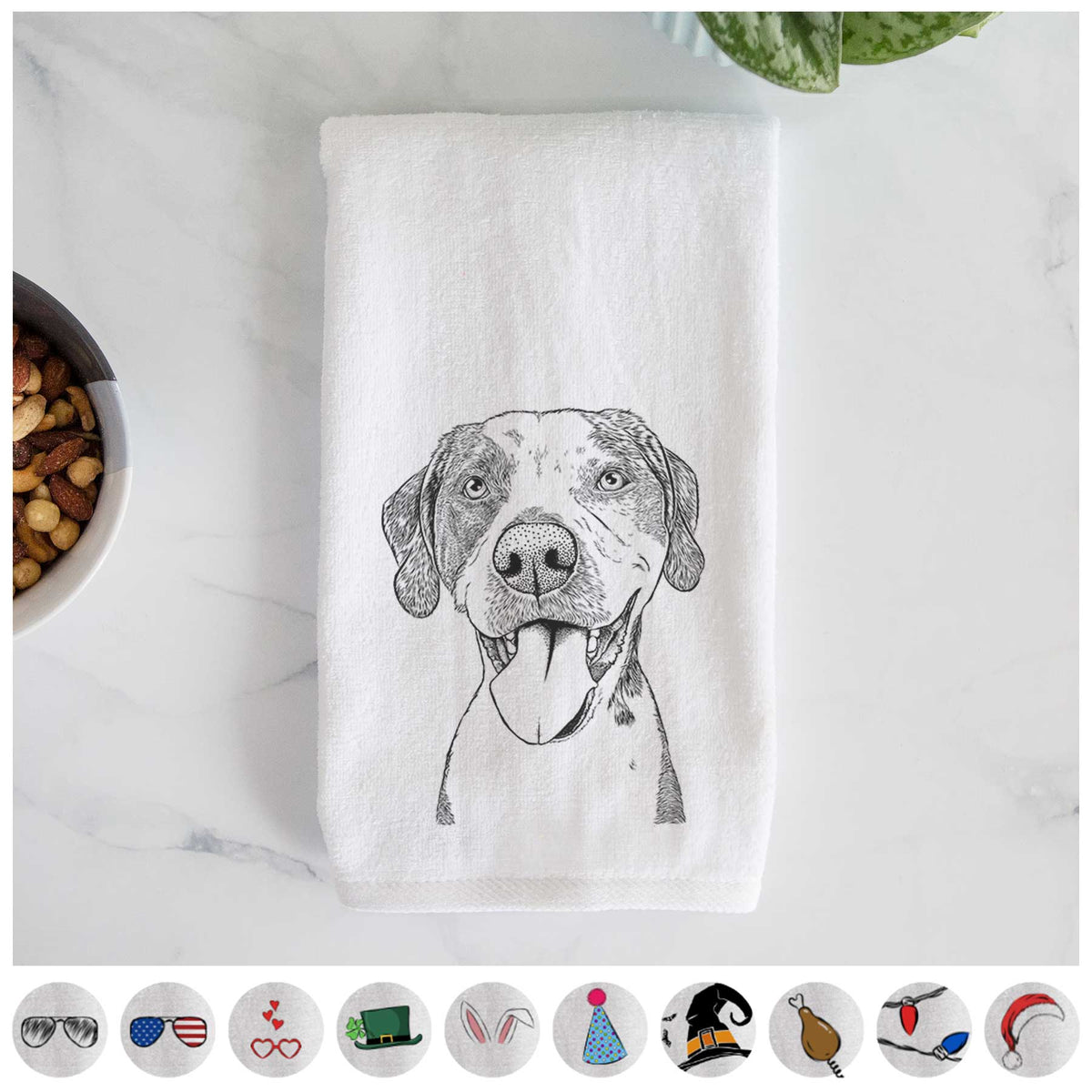 Ace Boogie the Mixed Breed Decorative Hand Towel