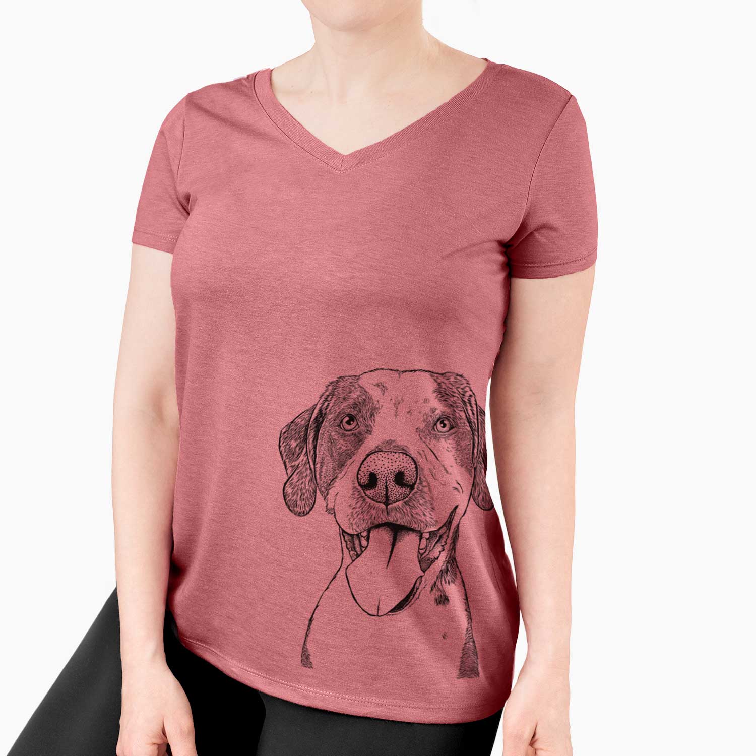 Bare Ace Boogie the Mixed Breed - Women's V-neck Shirt