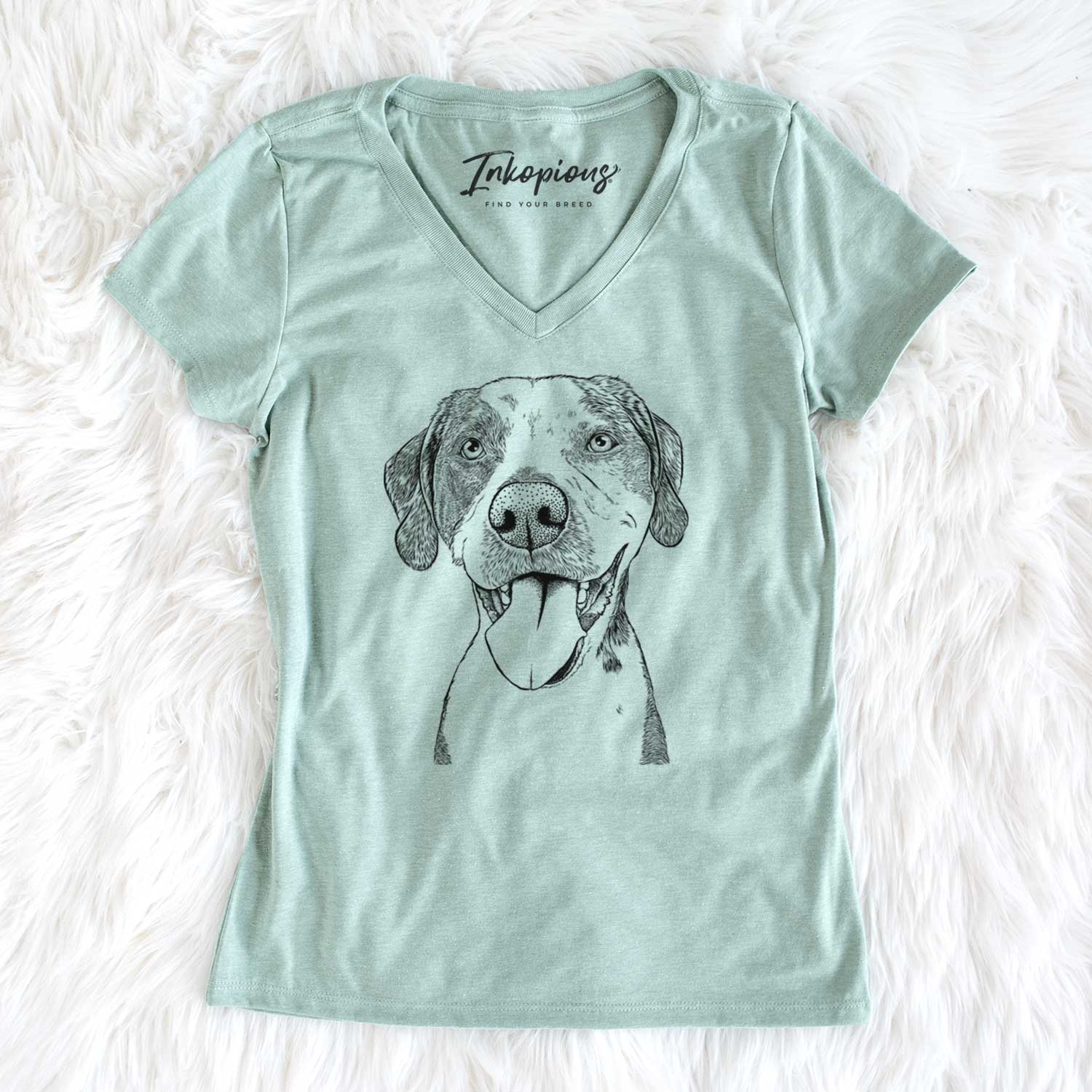 Bare Ace Boogie the Mixed Breed - Women's V-neck Shirt