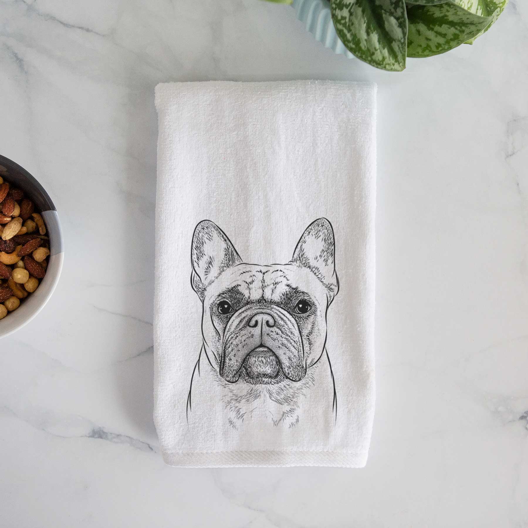 Acelynn the French Bulldog Decorative Hand Towel