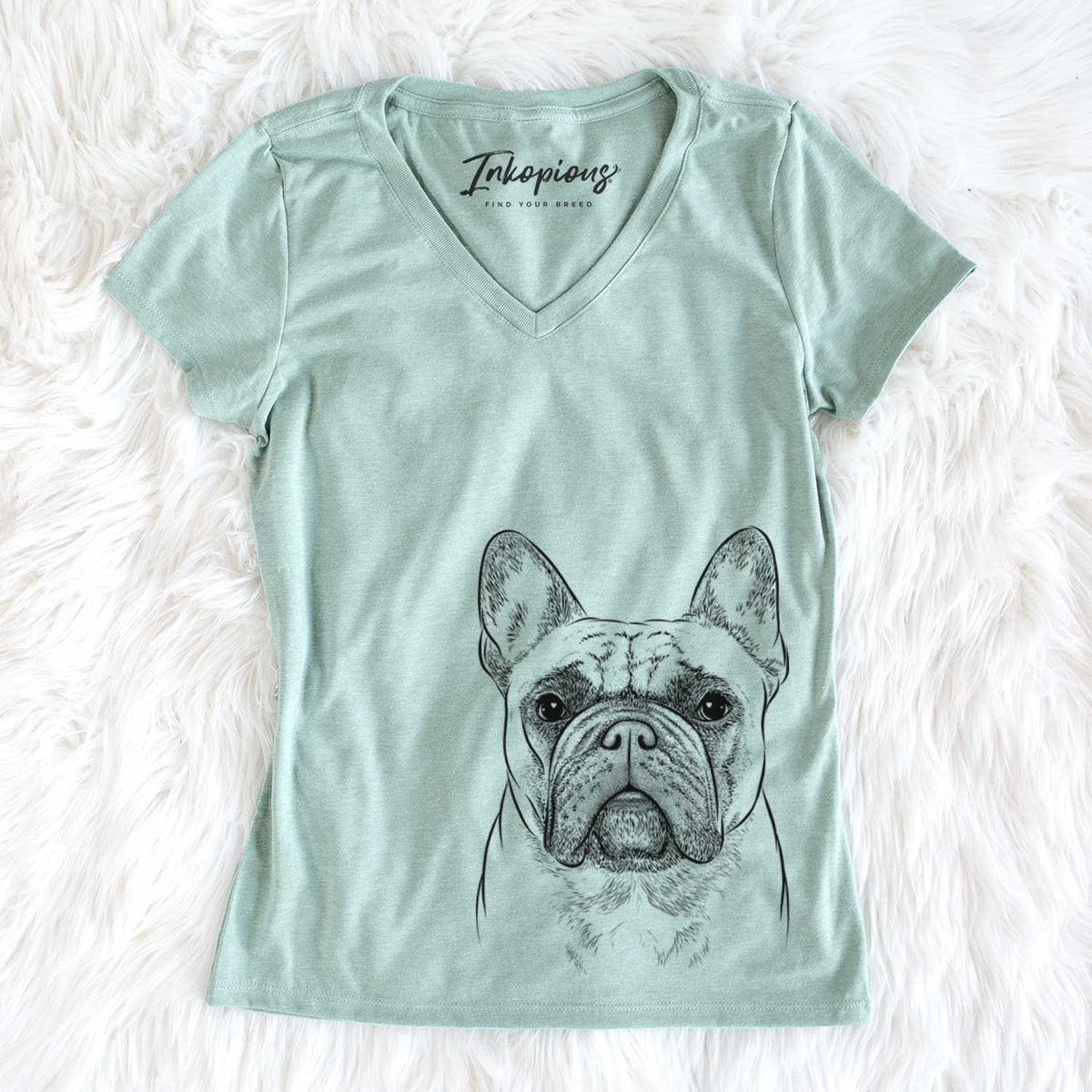 Acelynn the French Bulldog - Women&#39;s V-neck Shirt