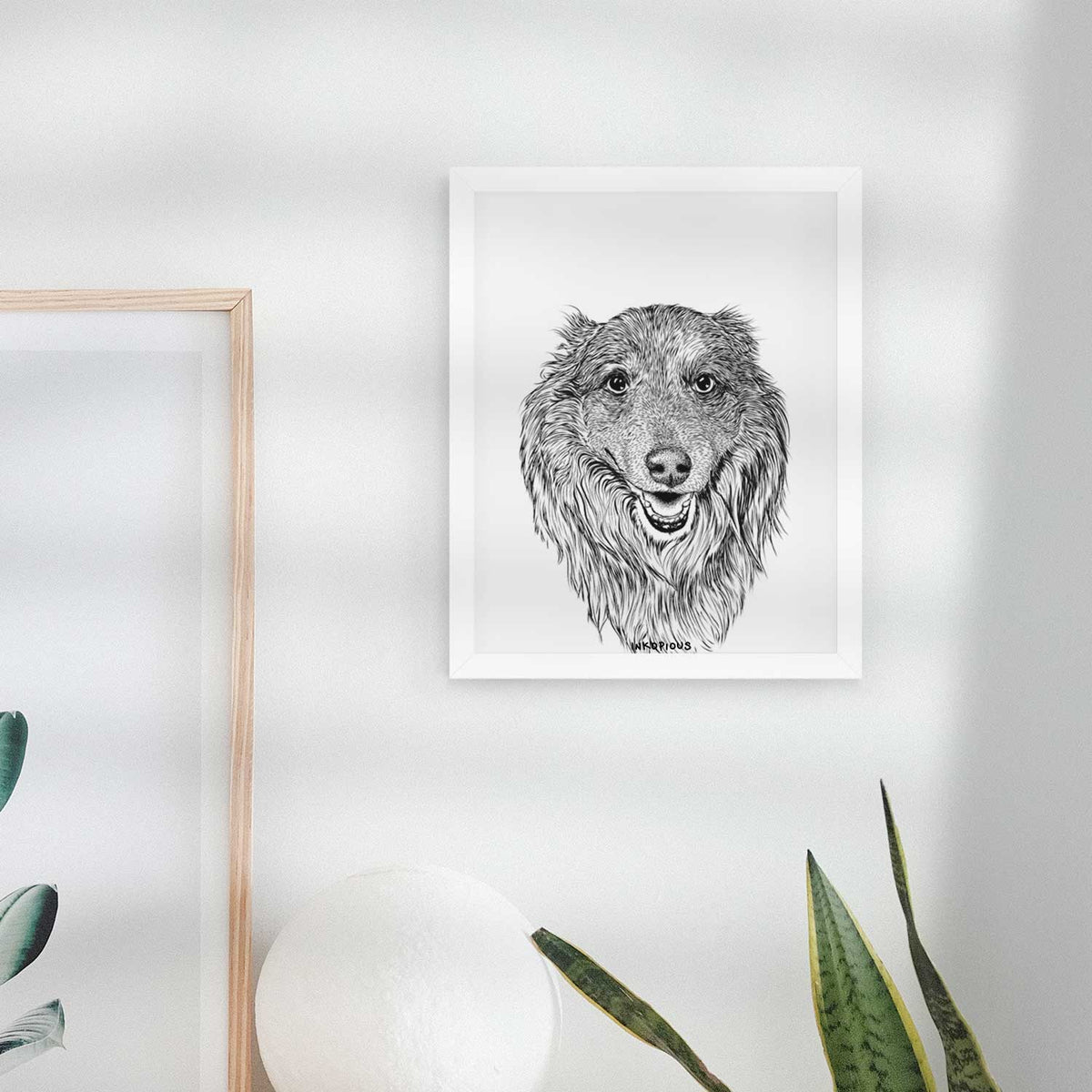 Addie the Collie Mix Art Print