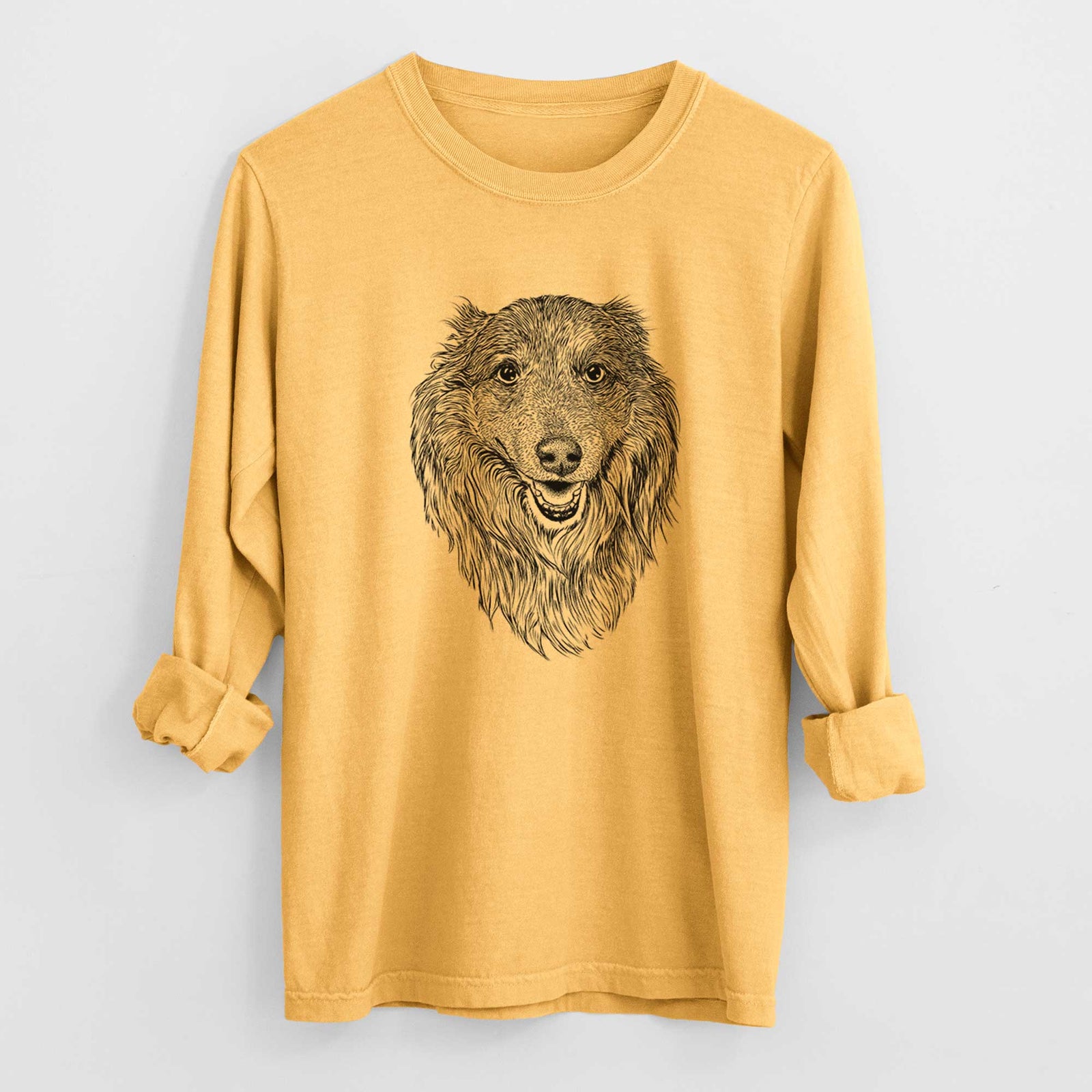 Bare Addie the Collie Mix - Heavyweight 100% Cotton Long Sleeve