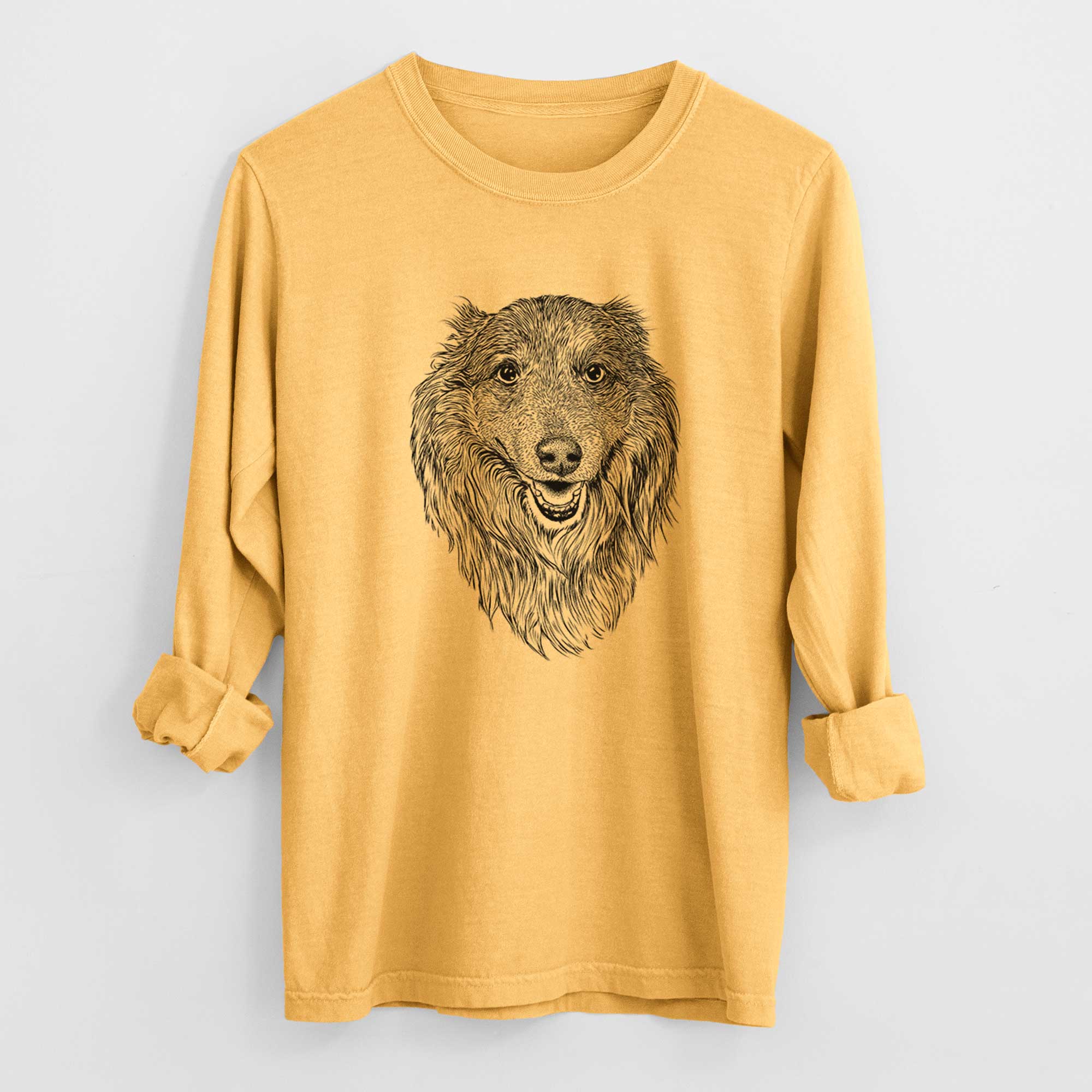 Bare Addie the Collie Mix - Heavyweight 100% Cotton Long Sleeve